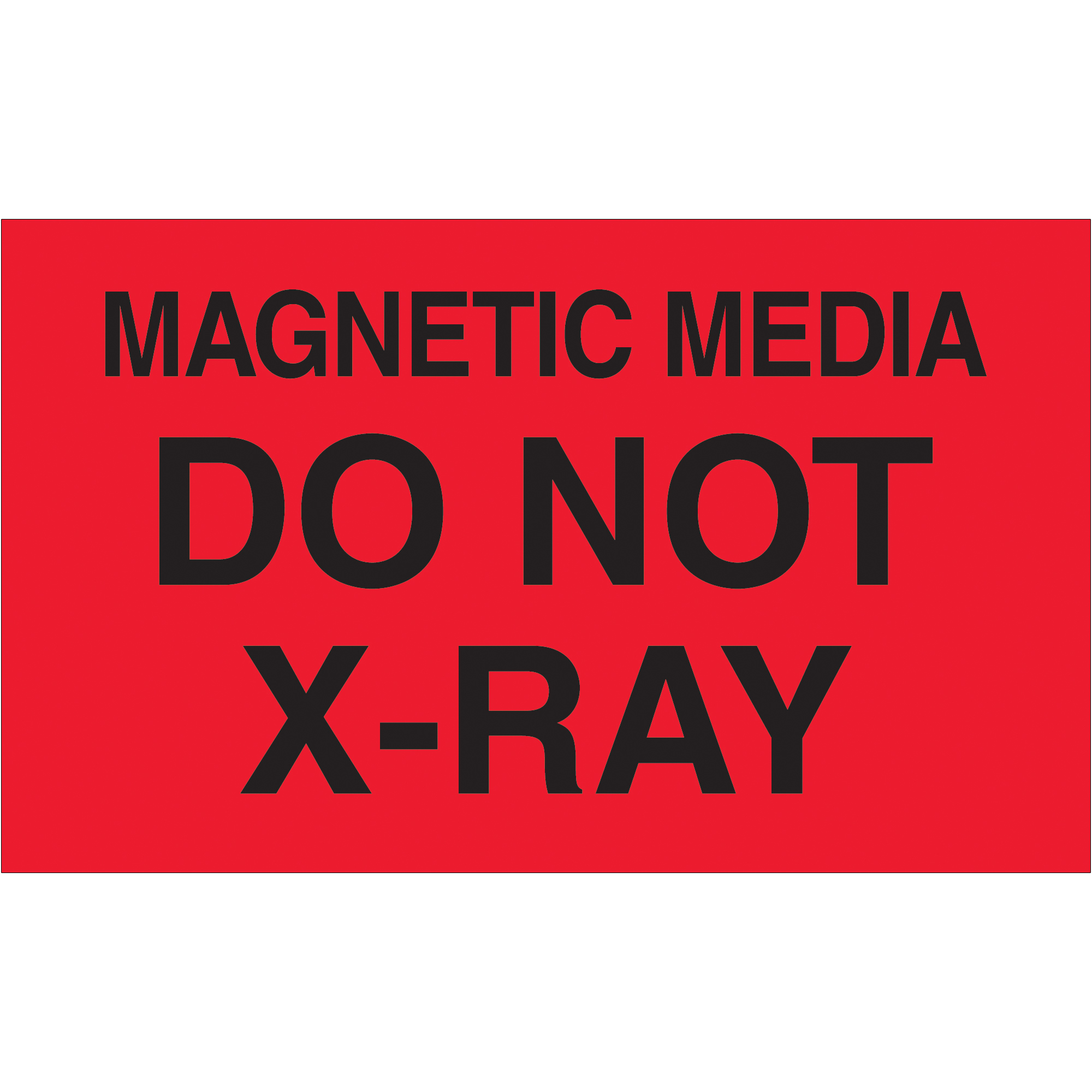 Tape Logic® Labels, "Magnetic Media Do Not X-Ray", 3" x 5", Fluorescent Red, 500/Roll