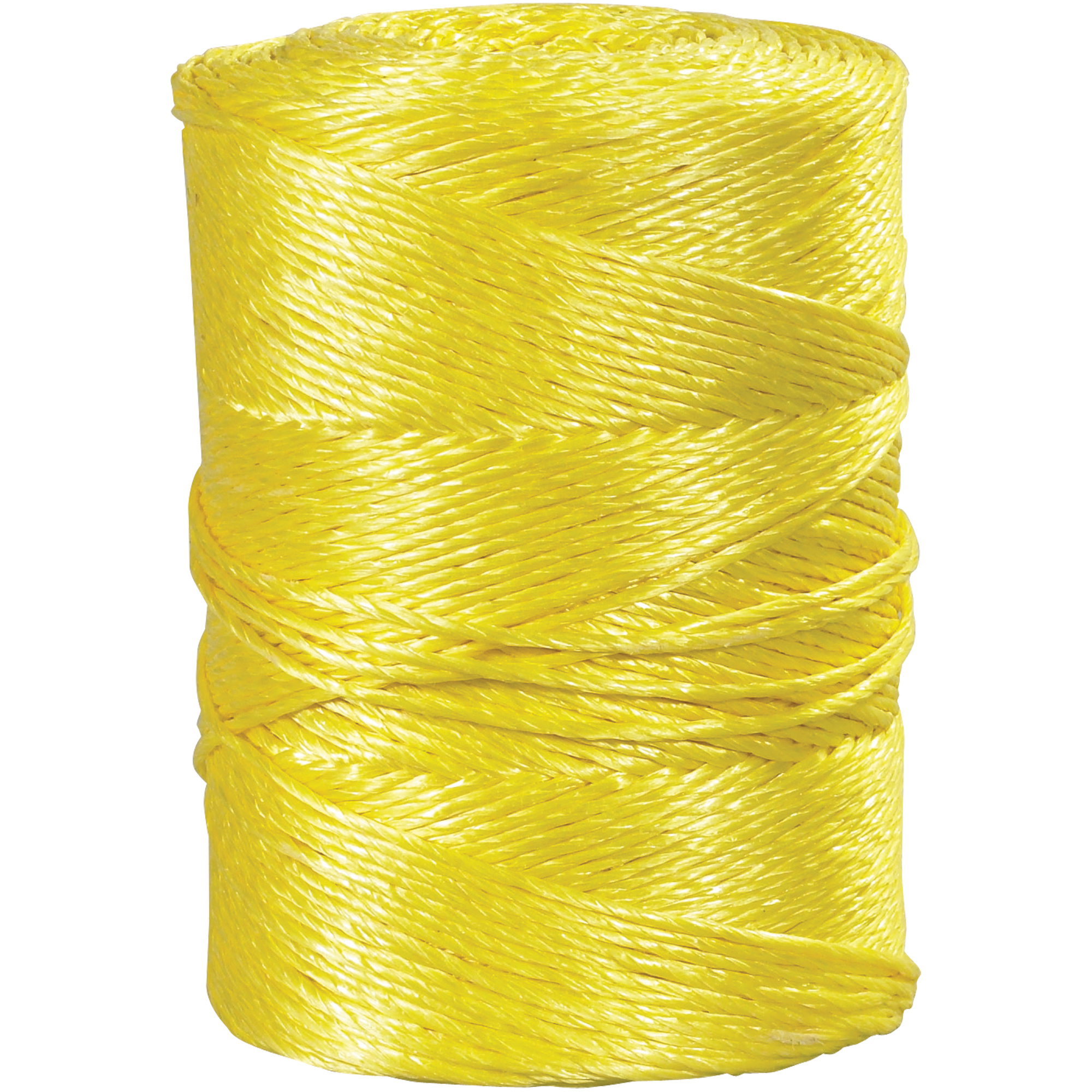 Twisted Polypropylene Rope, 3/16", 650 lb, Yellow, 600'/Case