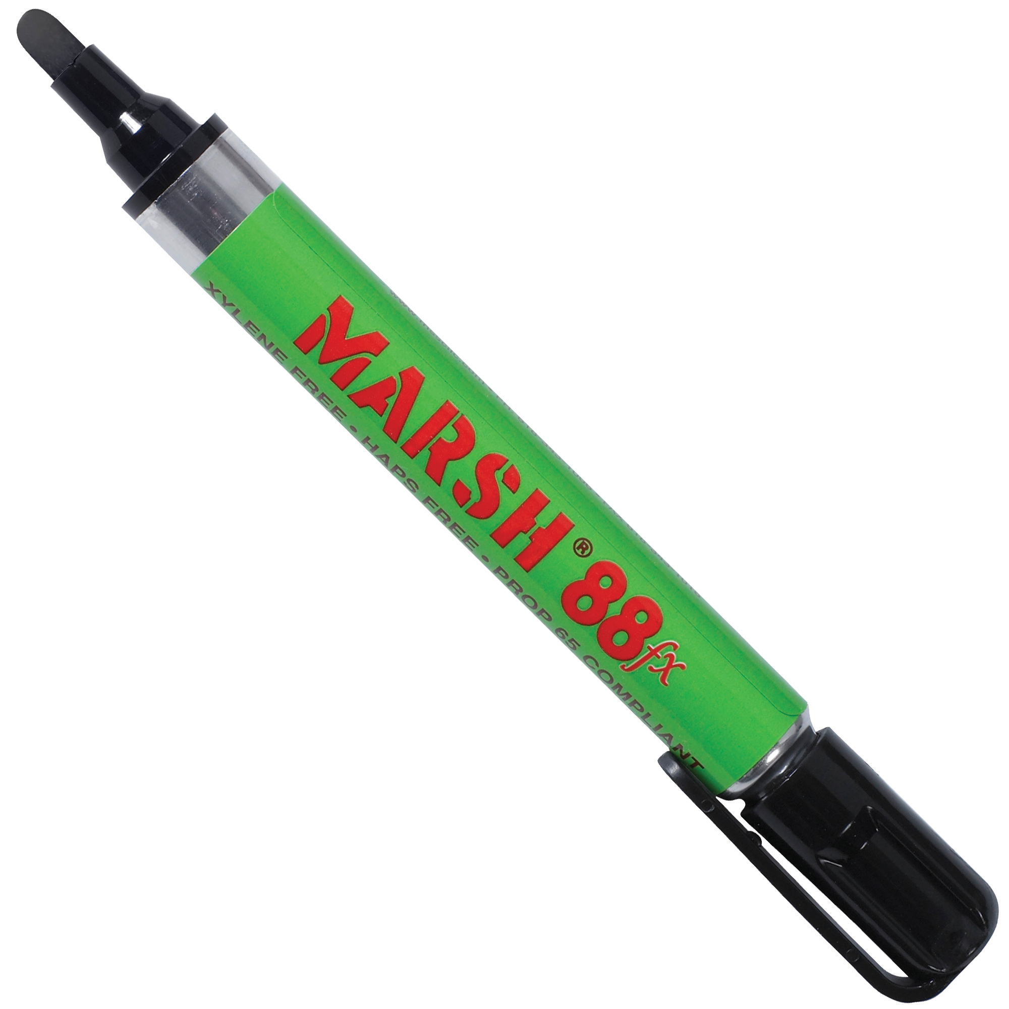 Marsh® 88fx Metal Paint Markers, Black, 12/Case