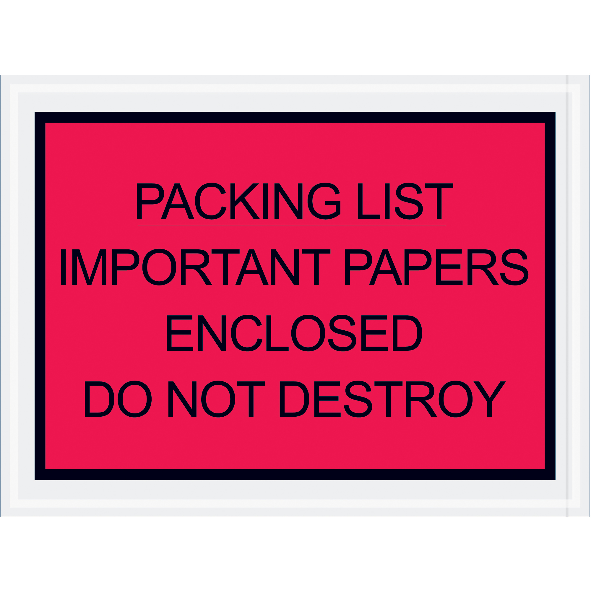 Tape Logic® "Important Papers Enclosed" Envelopes, 4 1/2" x 6", Red, 1000/Case