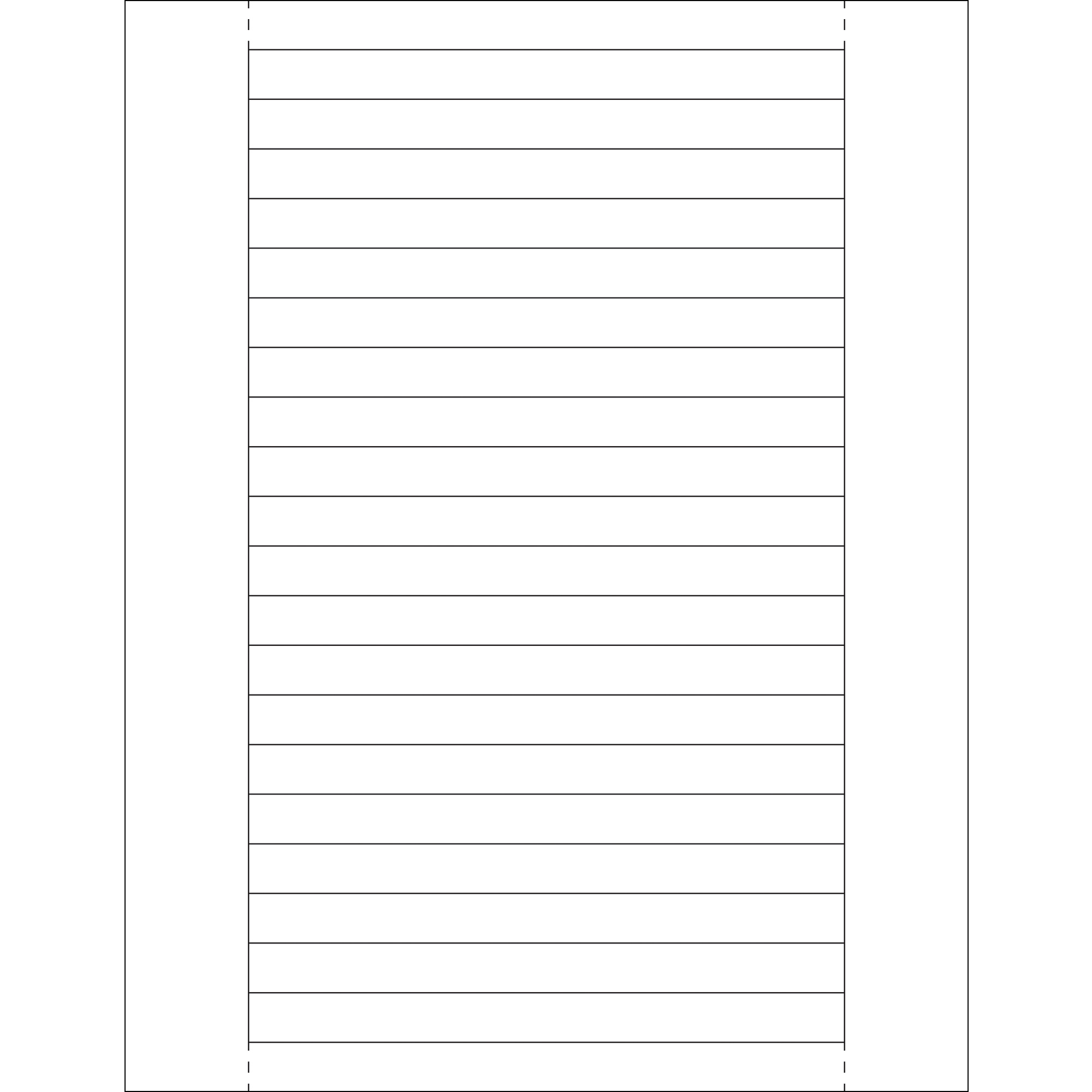 Plastic Label Holder Insert Cards, 1/2" x 6", White, 1000/Case