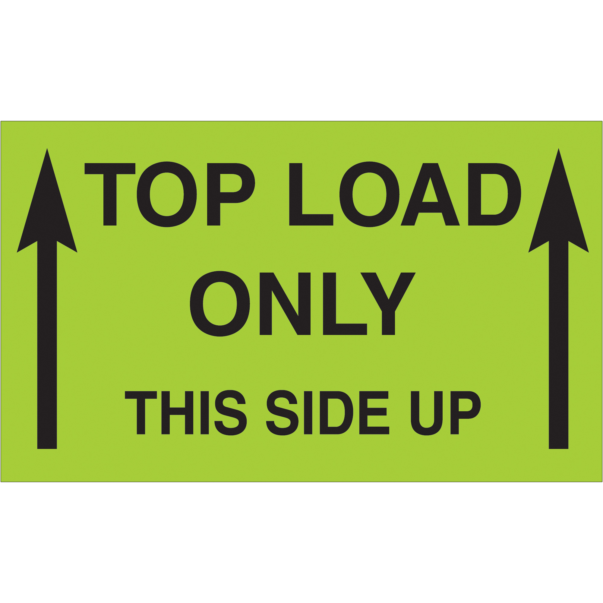 Tape Logic® Labels, "Top Load Only - This Side Up", 3" x 5", Fluorescent Green, 500/Roll
