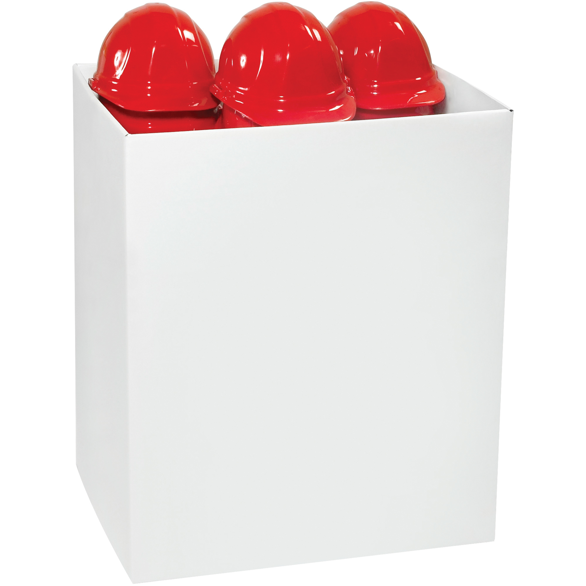 Large Bin Floor Display, 24 3/4" x 18 3/4" x 30", White, 10/Bundle; 40/Skid