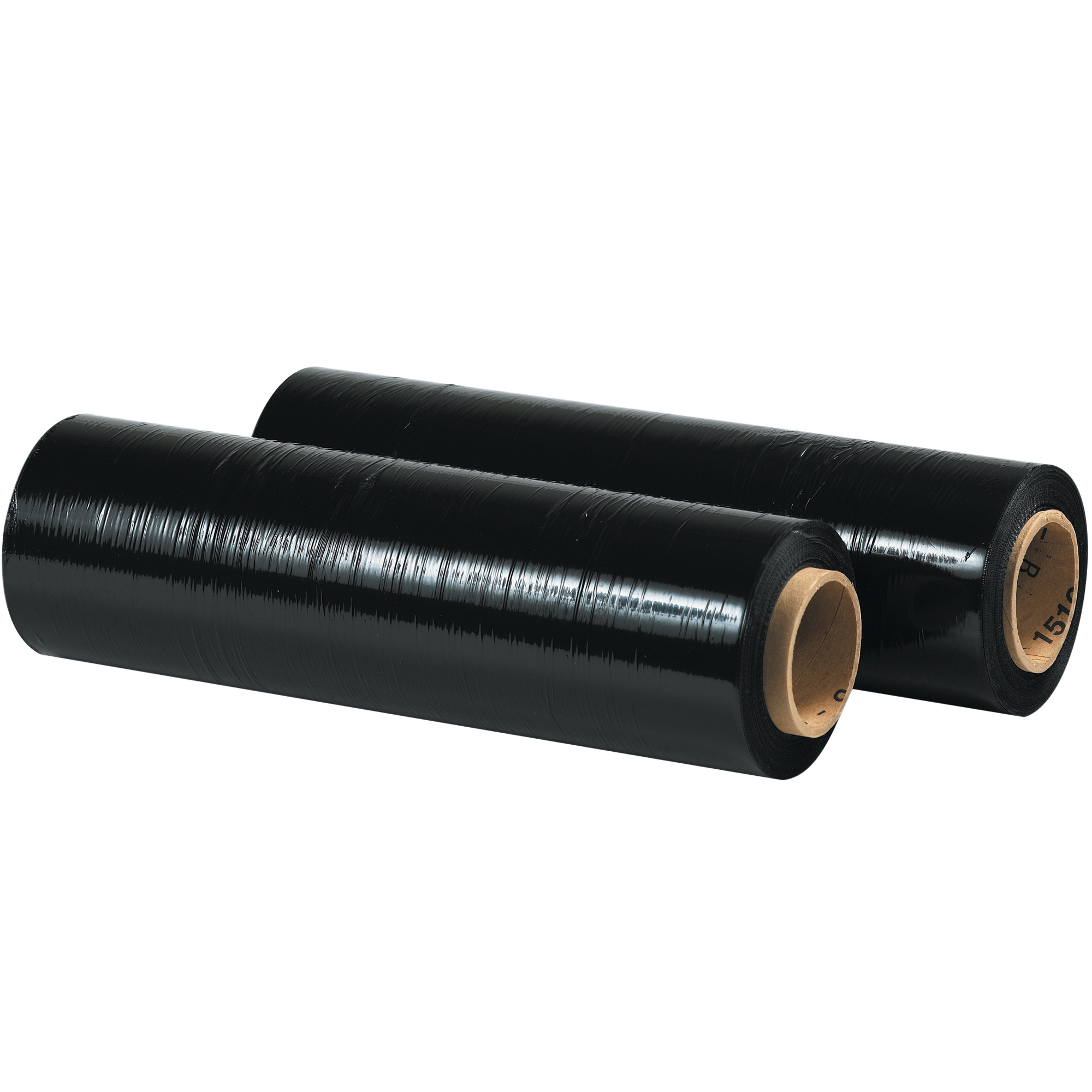 Blown Hand Stretch Film, 15" x 80 Gauge x 1500', Black, 4/Case