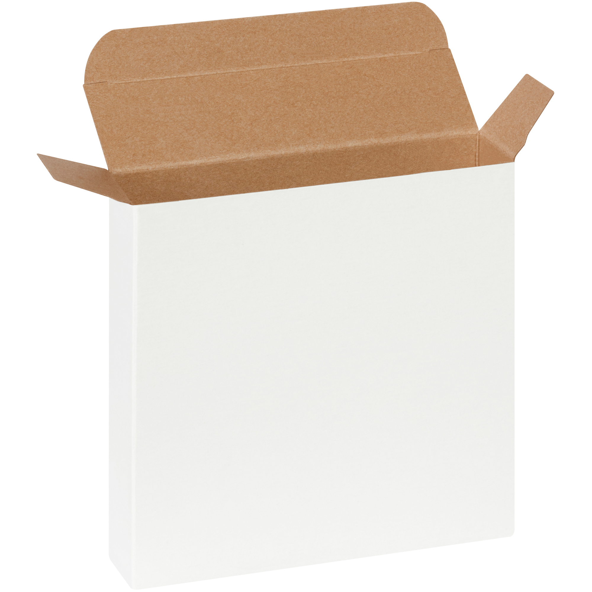 Reverse Tuck Folding Cartons, 6" x 1 1/2" x 6", White, 250/Case