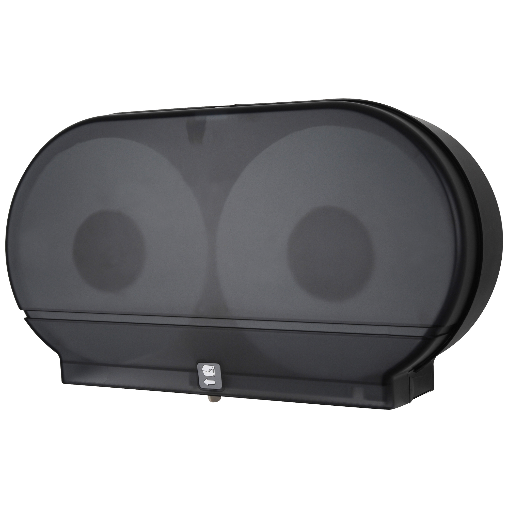 Twin Jumbo Bathroom Tissue Dispenser, 20 1/4" x 11 3/4" x 5 1/2", Black, 1/Case