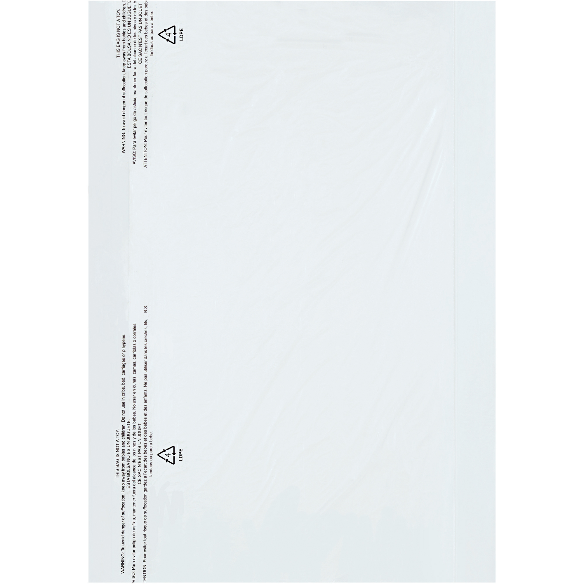 Garment Bags, 0.6 Mil ,21" x 7" x 30", Clear, 630/Roll