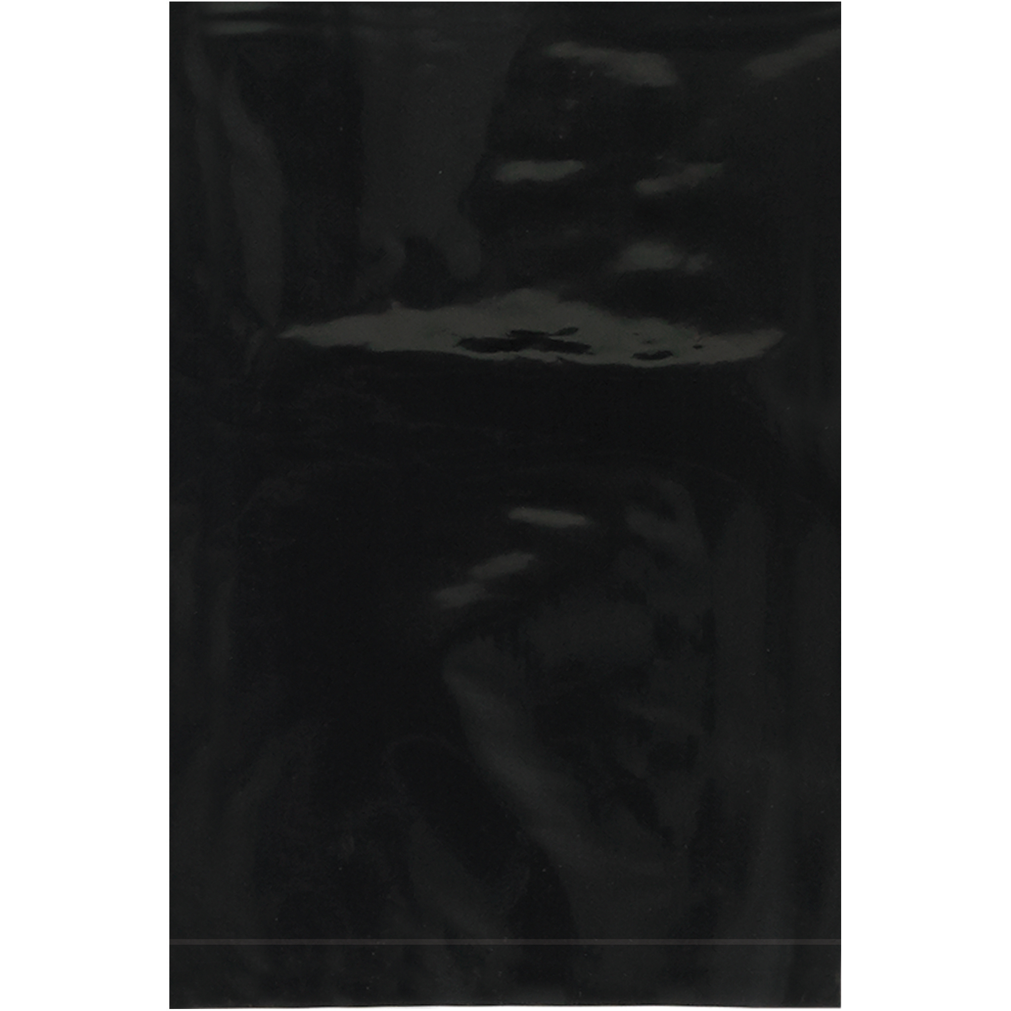 Flat 2 Mil Poly Bags, 4" x 6", Black, 1000/Case