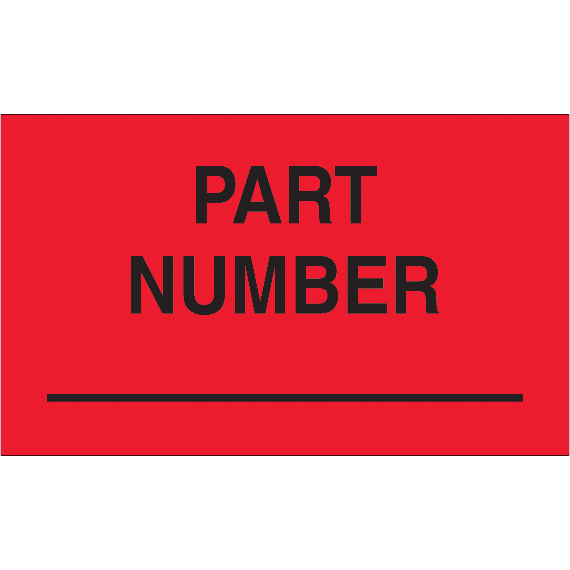 Tape Logic® Labels, "Part Number", 3" x 5", Fluorescent Red, 500/Roll