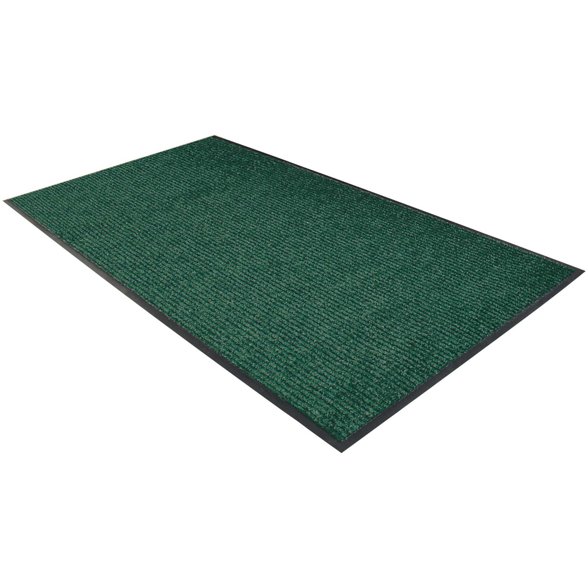 Deluxe Vinyl Carpet Mat, 4' x 6', Forest Green, 1/Each