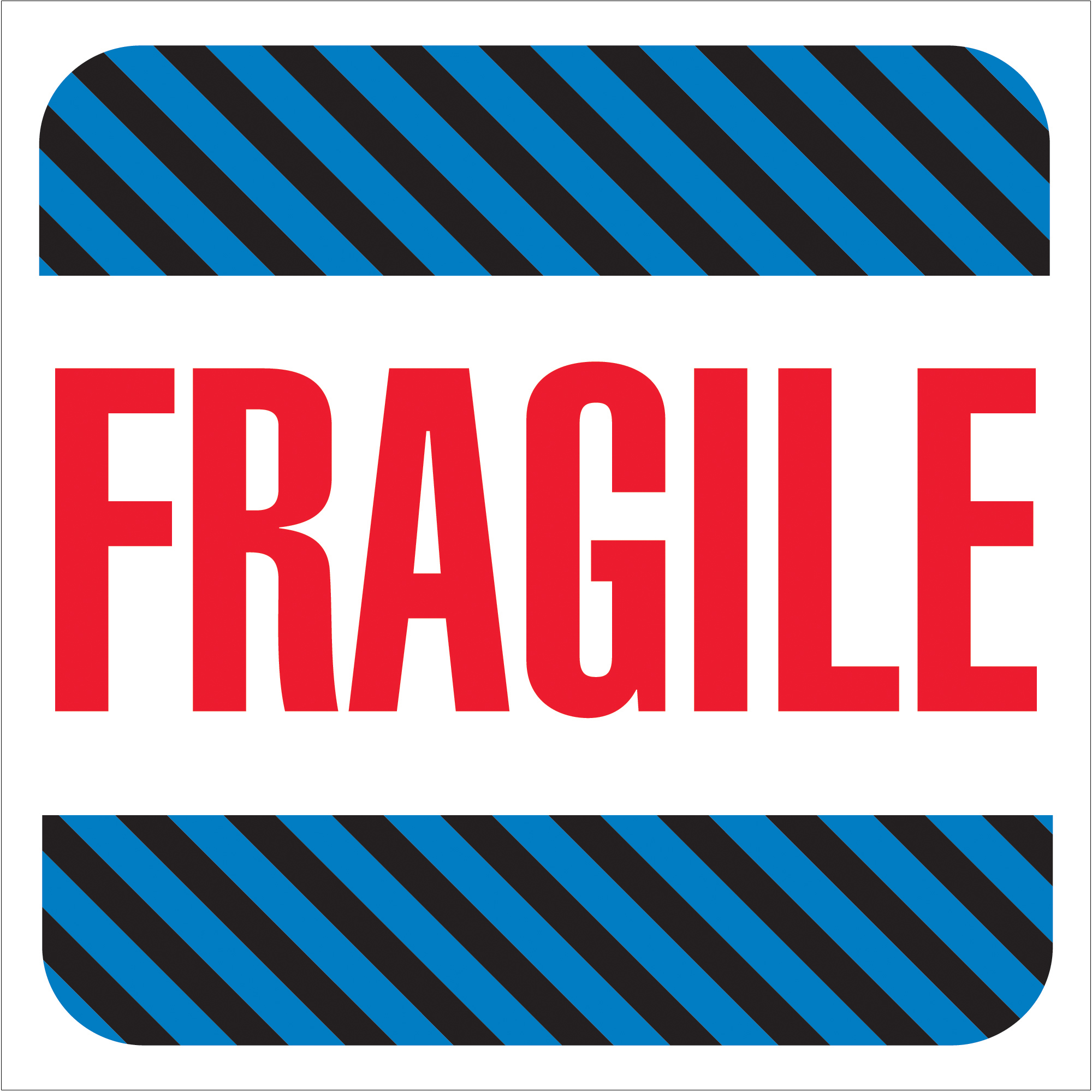Tape Logic® Labels, "Fragile", 4" x 4", Multiple, 500/Roll