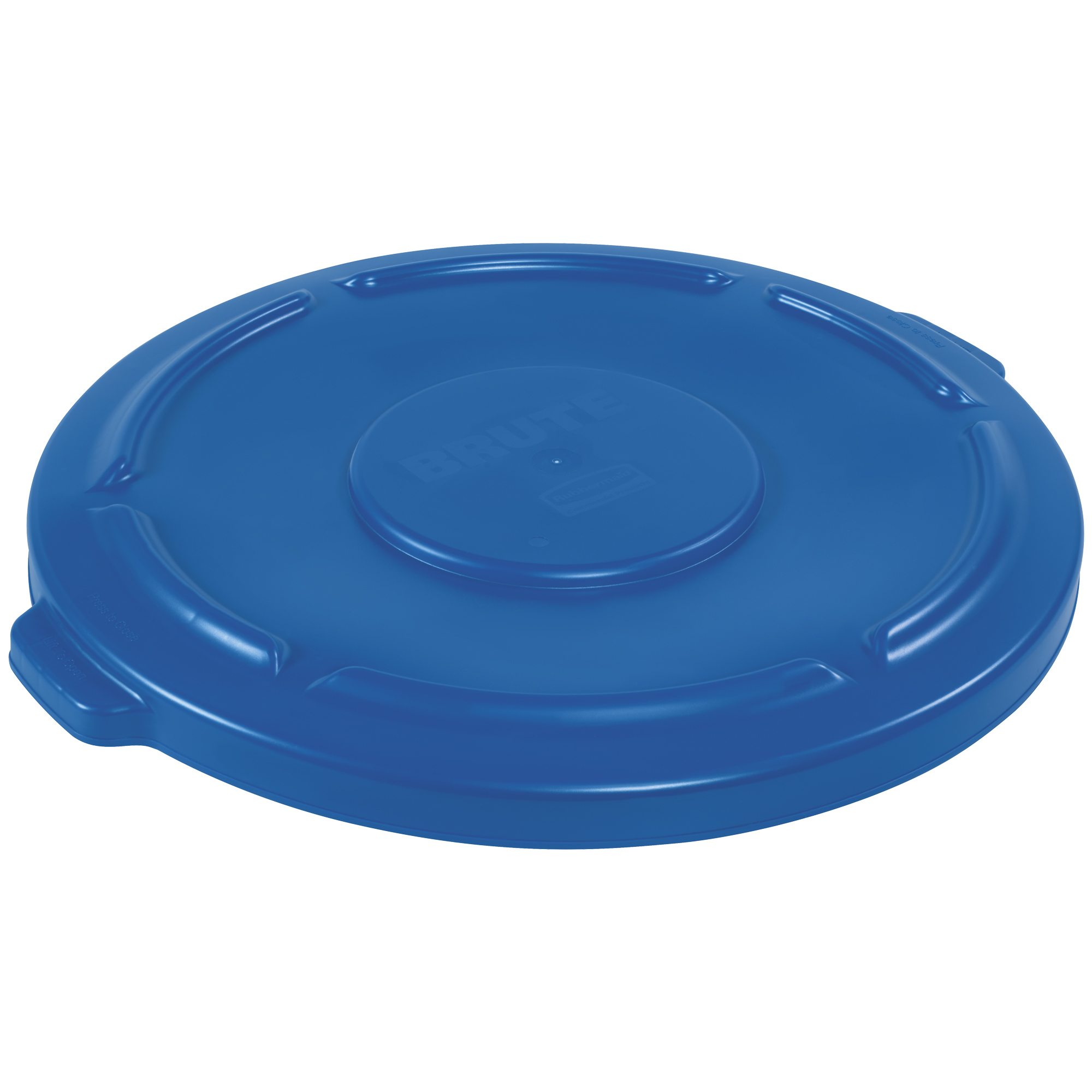 Rubbermaid® Brute® Flat Trash Can Lid, 55 Gallon, 2" x 27", Blue, 1/Each