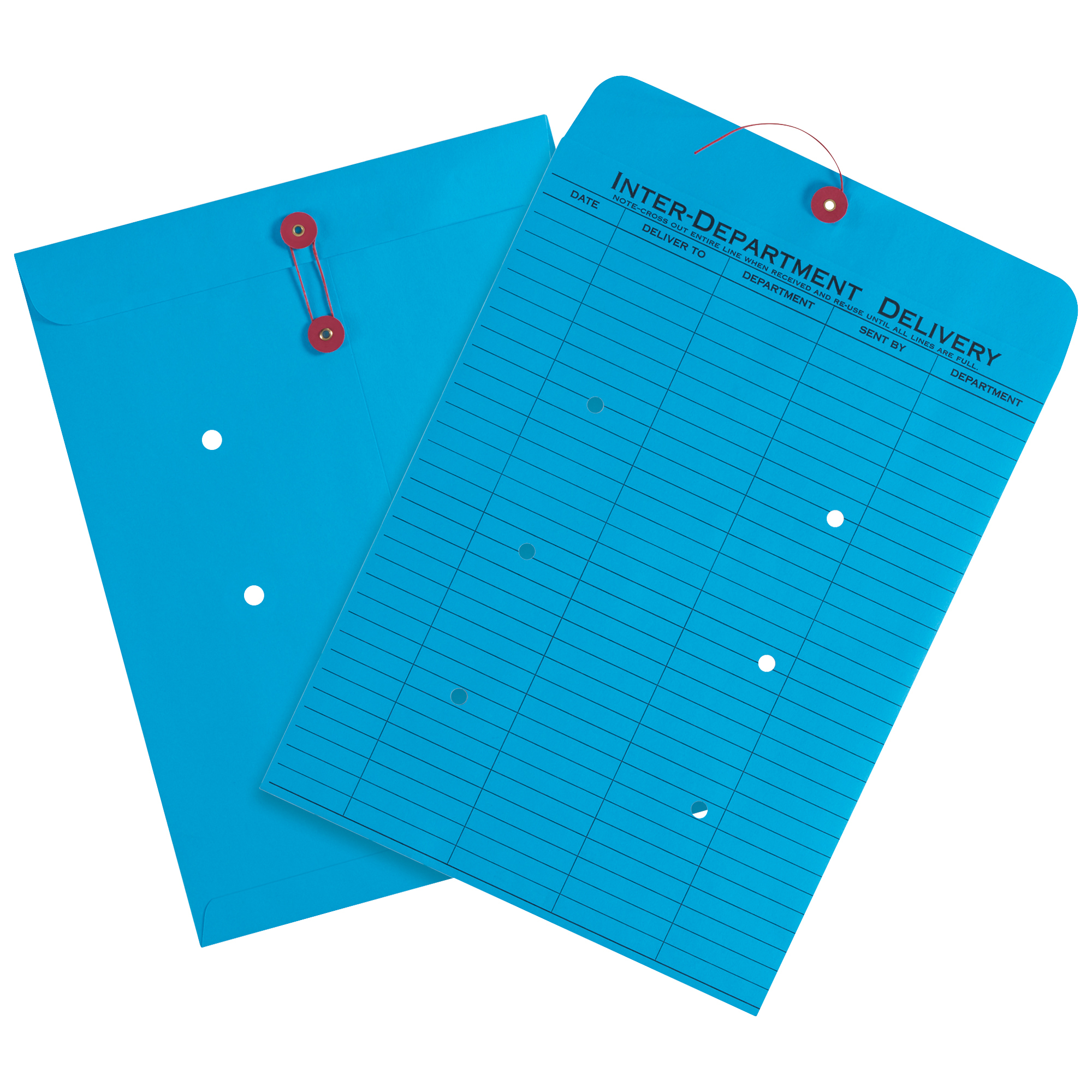Inter-Department Envelopes, 10" x 13", Blue, 100/Case