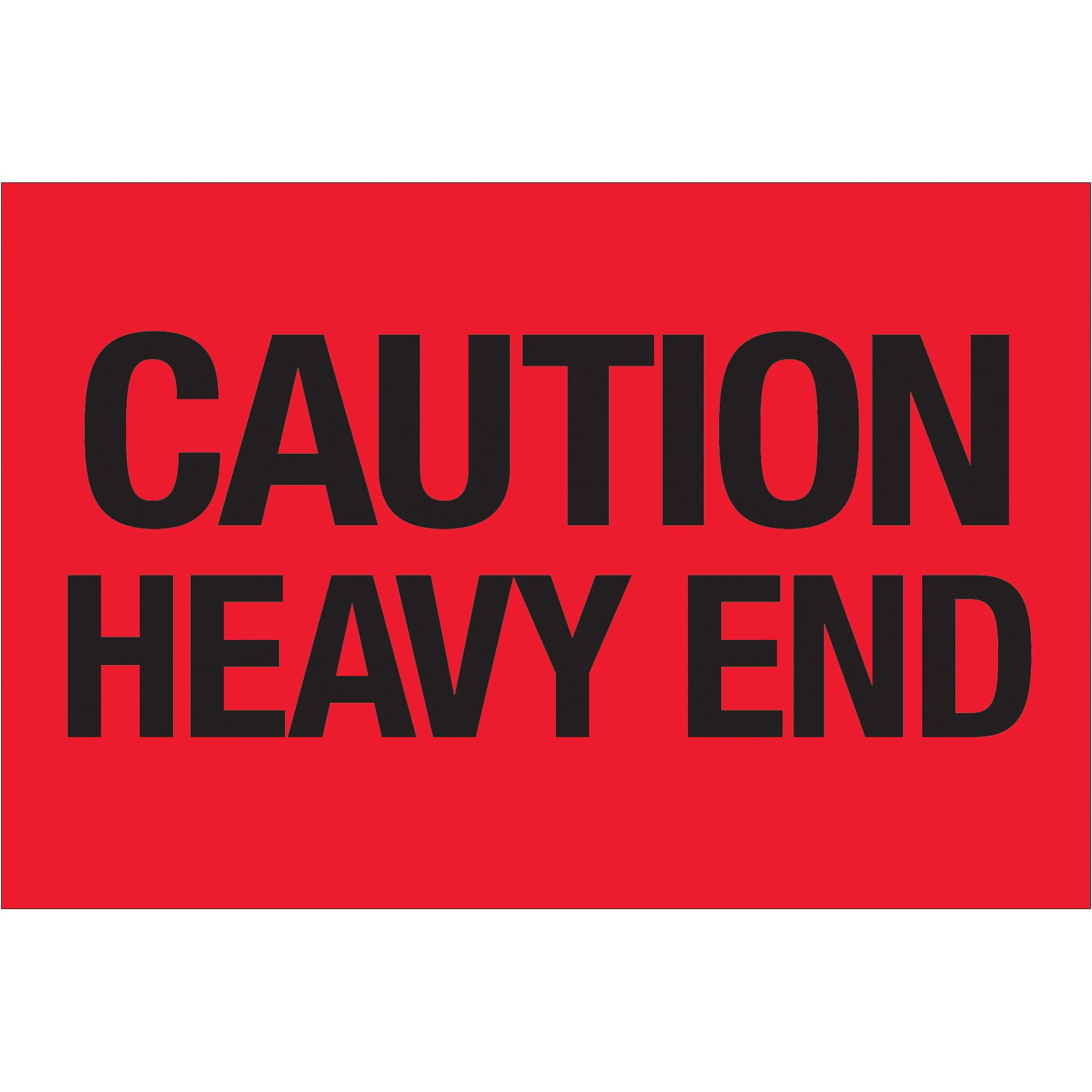 Tape Logic® Labels, "Caution Heavy End", 2" x 3", Fluorescent Red, 500/Roll