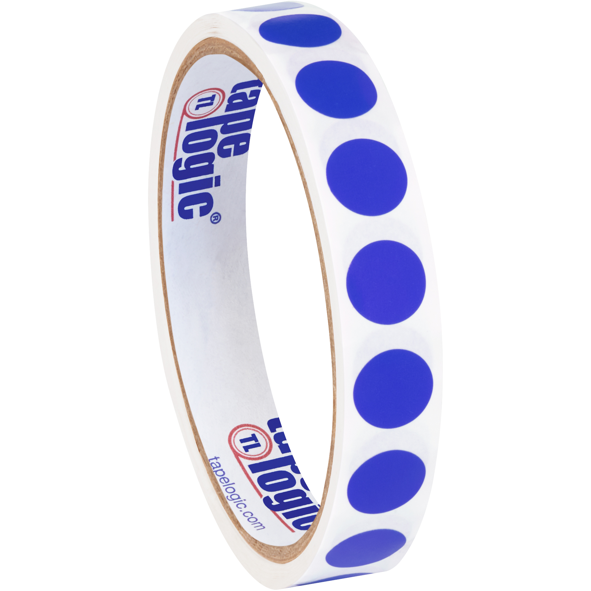 Tape Logic® Inventory Circle Labels, 1/2", Dark Blue, 500/Roll