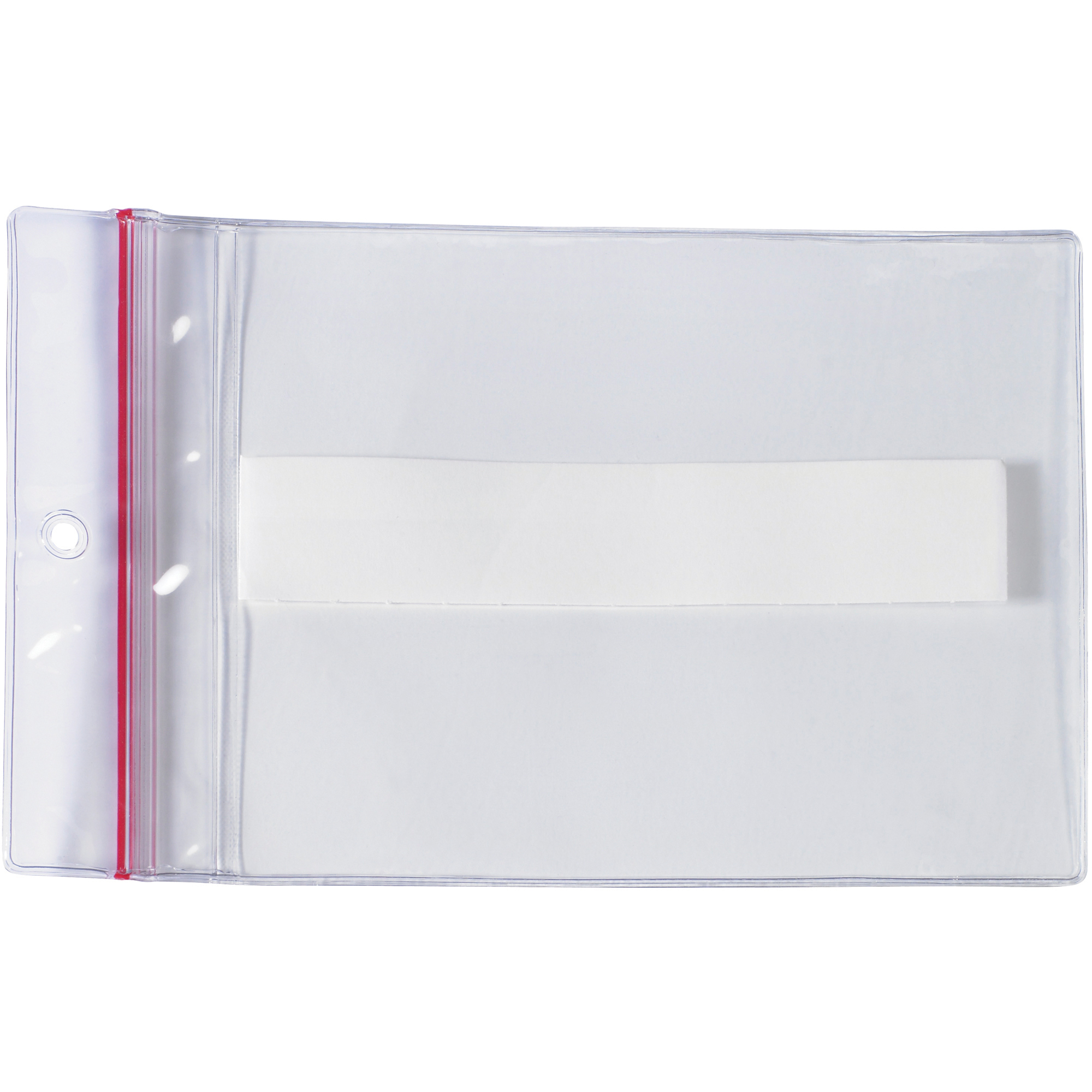 SUPERSCAN® Press-On Vinyl Envelopes, Reclosable, 3" x 5", Clear, 25/Case