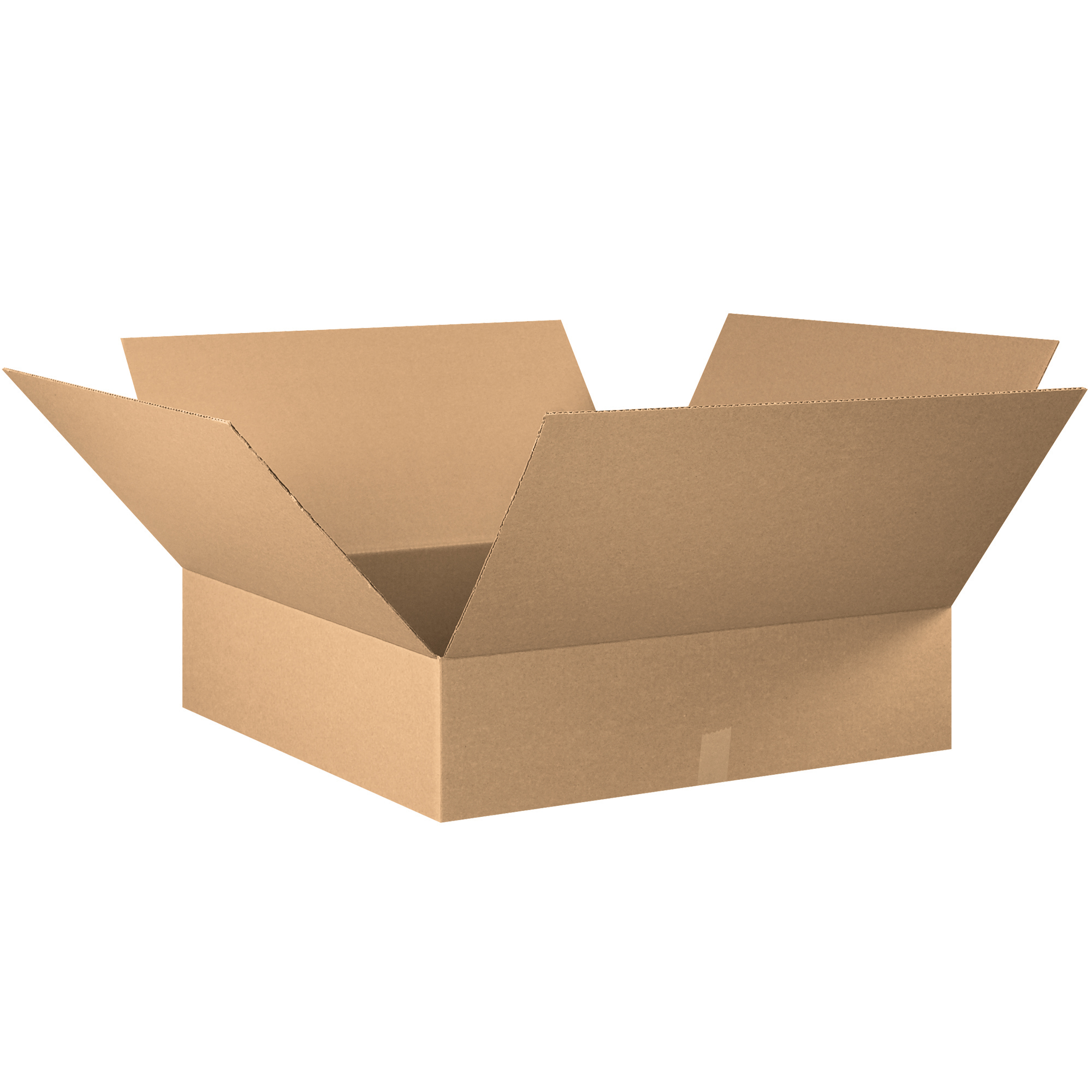 Flat Corrugated Boxes, 30" x 30" x 8", Kraft, 10/Bundle; 120/Skid