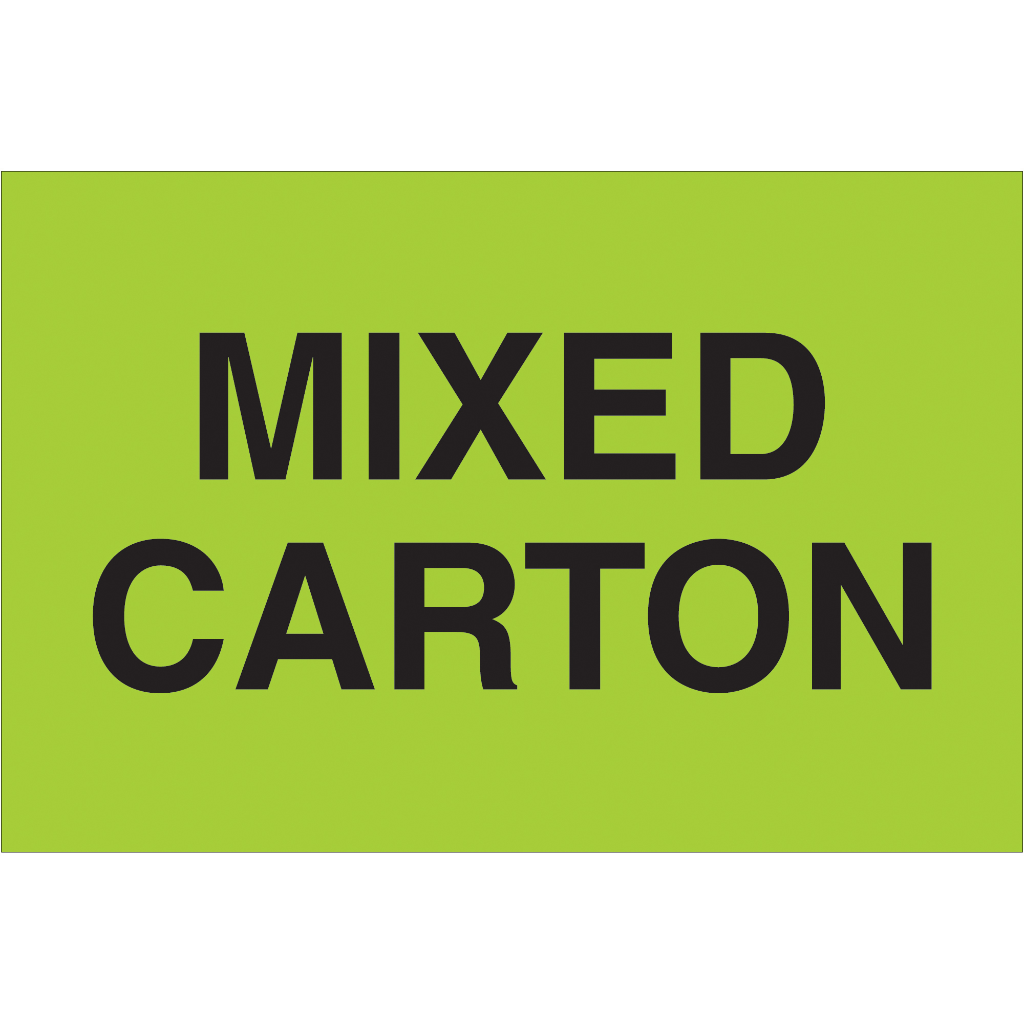Tape Logic® Labels, "Mixed Carton", 2" x 3", Fluorescent Green, 500/Roll