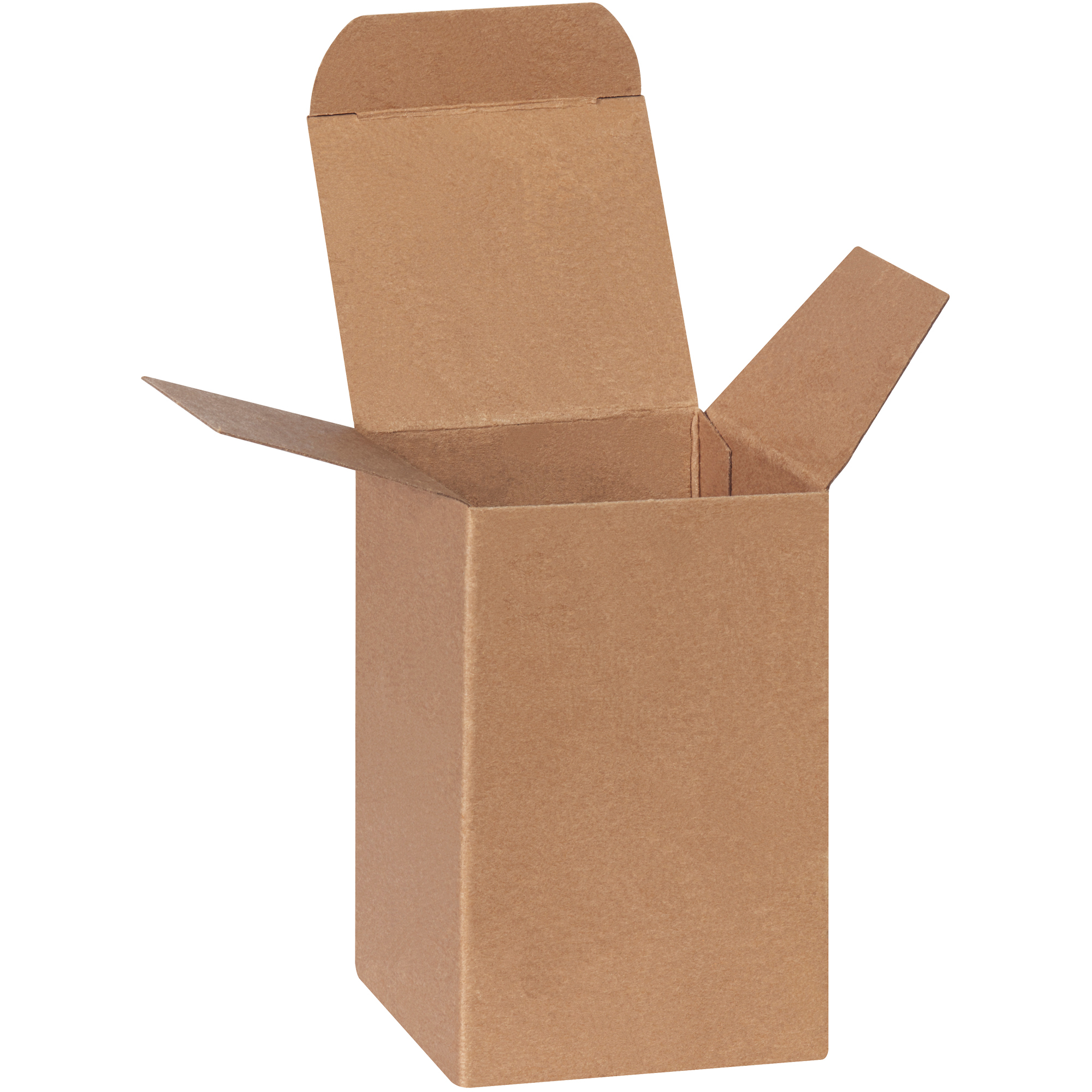 Reverse Tuck Folding Cartons, 2 1/2" x 2 1/2" x 4", Kraft, 500/Case