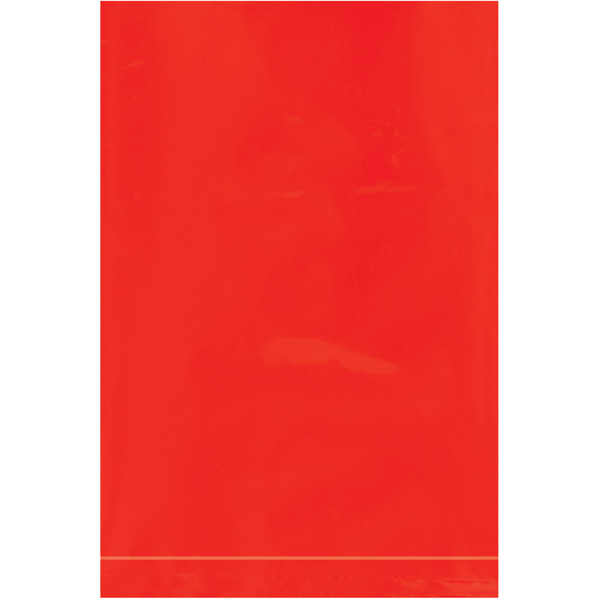 Flat 2 Mil Poly Bags, 4" x 6", Red, 1000/Case