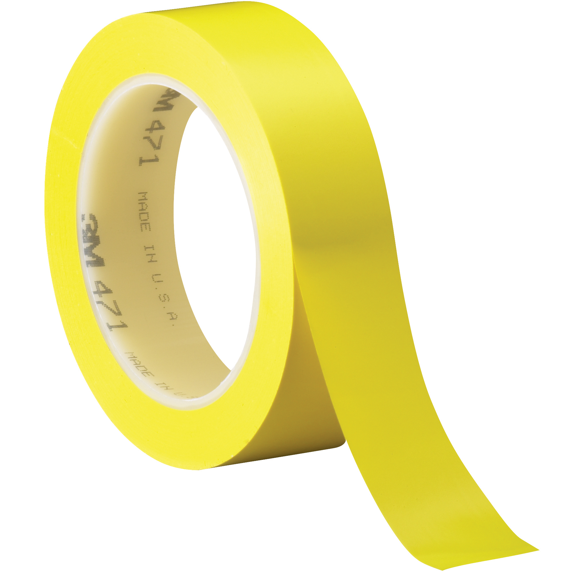3M™ 471 Vinyl Tape, 5.2 Mil, 1" x 36 yds., Yellow, 36/Case