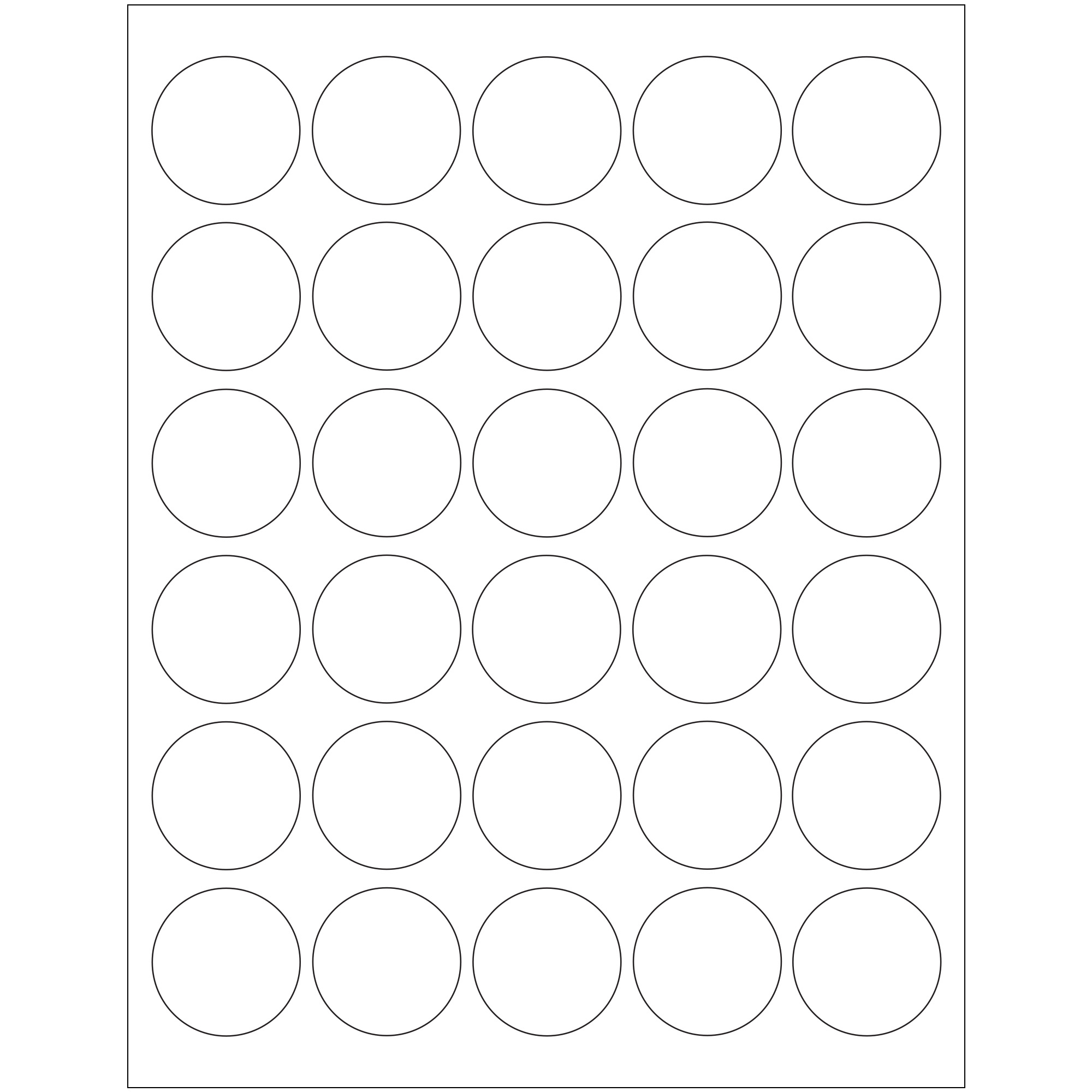 Tape Logic® Glossy White Circle Laser Labels, 1 1/2", Glossy White, 3000/Case