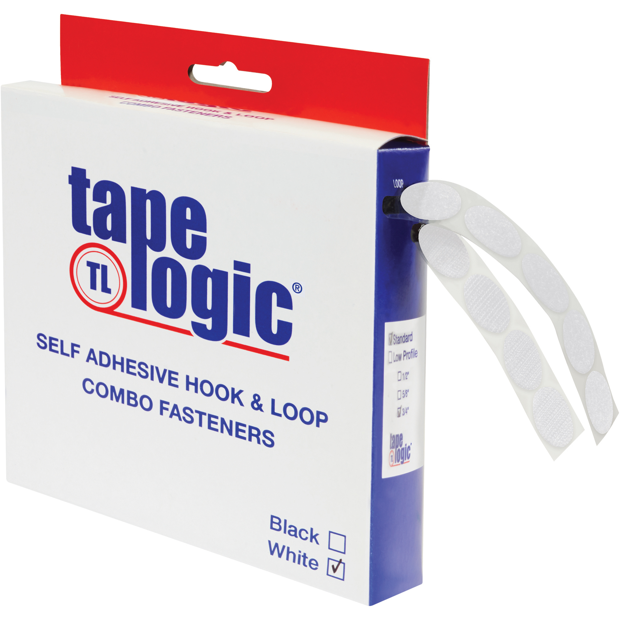 Tape Logic® Combo Pack, Dots, 1/2", White, 200/Case