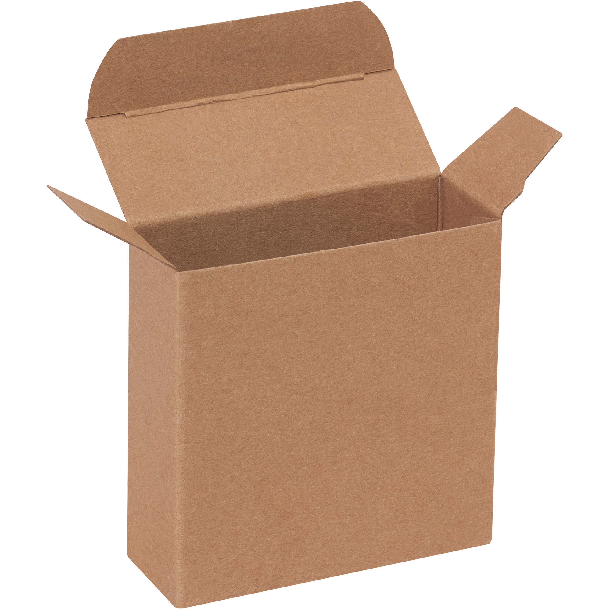 Reverse Tuck Folding Cartons, 3 1/2" x 1 1/4" x 3 1/2", Kraft, 1000/Case