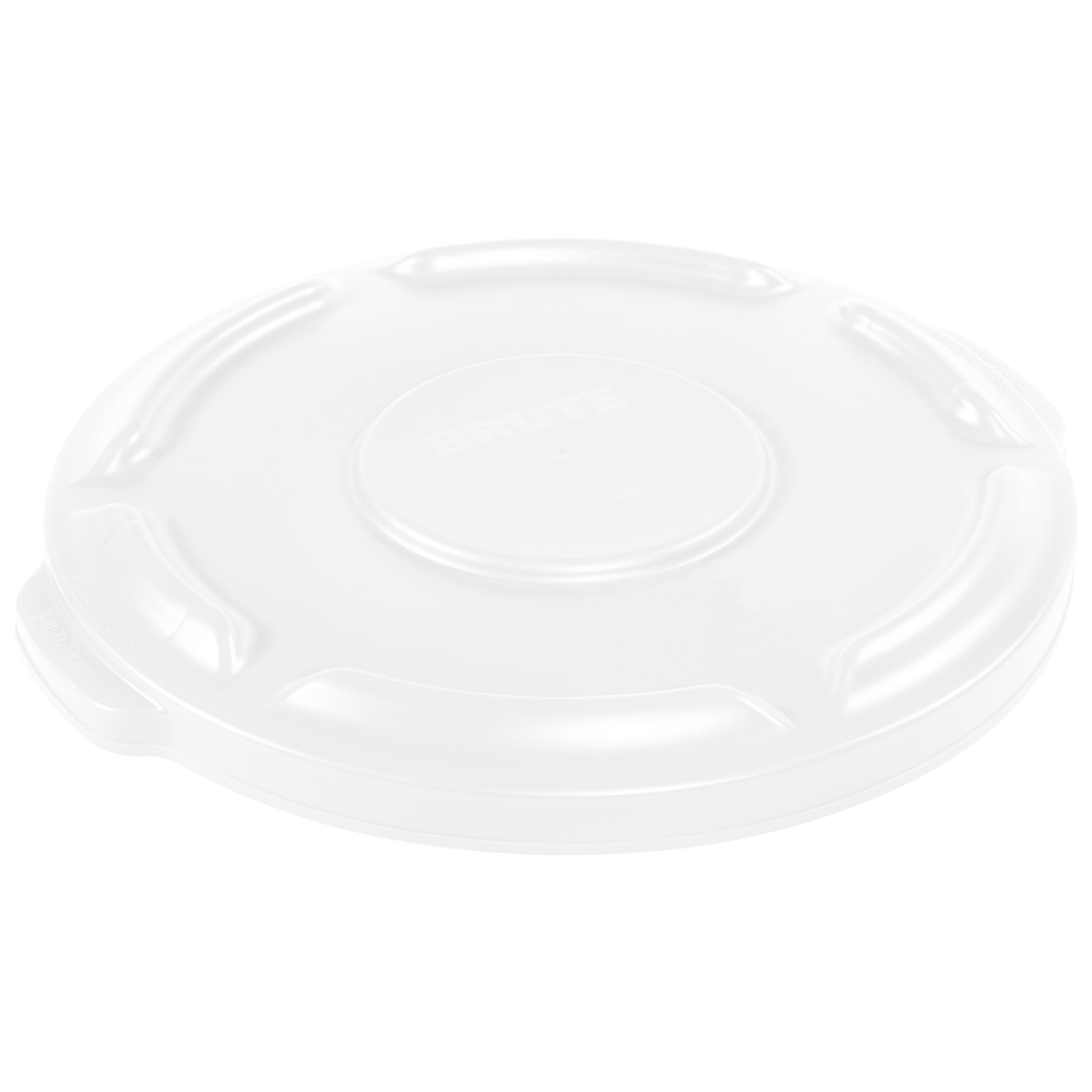 Rubbermaid® Brute® Flat Trash Can Lid, 10 Gallon, 1" x 17", White, 1/Each