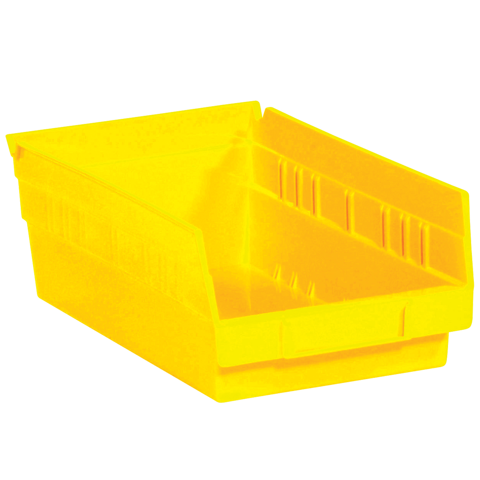 Plastic Shelf Bin Boxes, 11 5/8" x 6 5/8" x 4", Yellow, 30/Case
