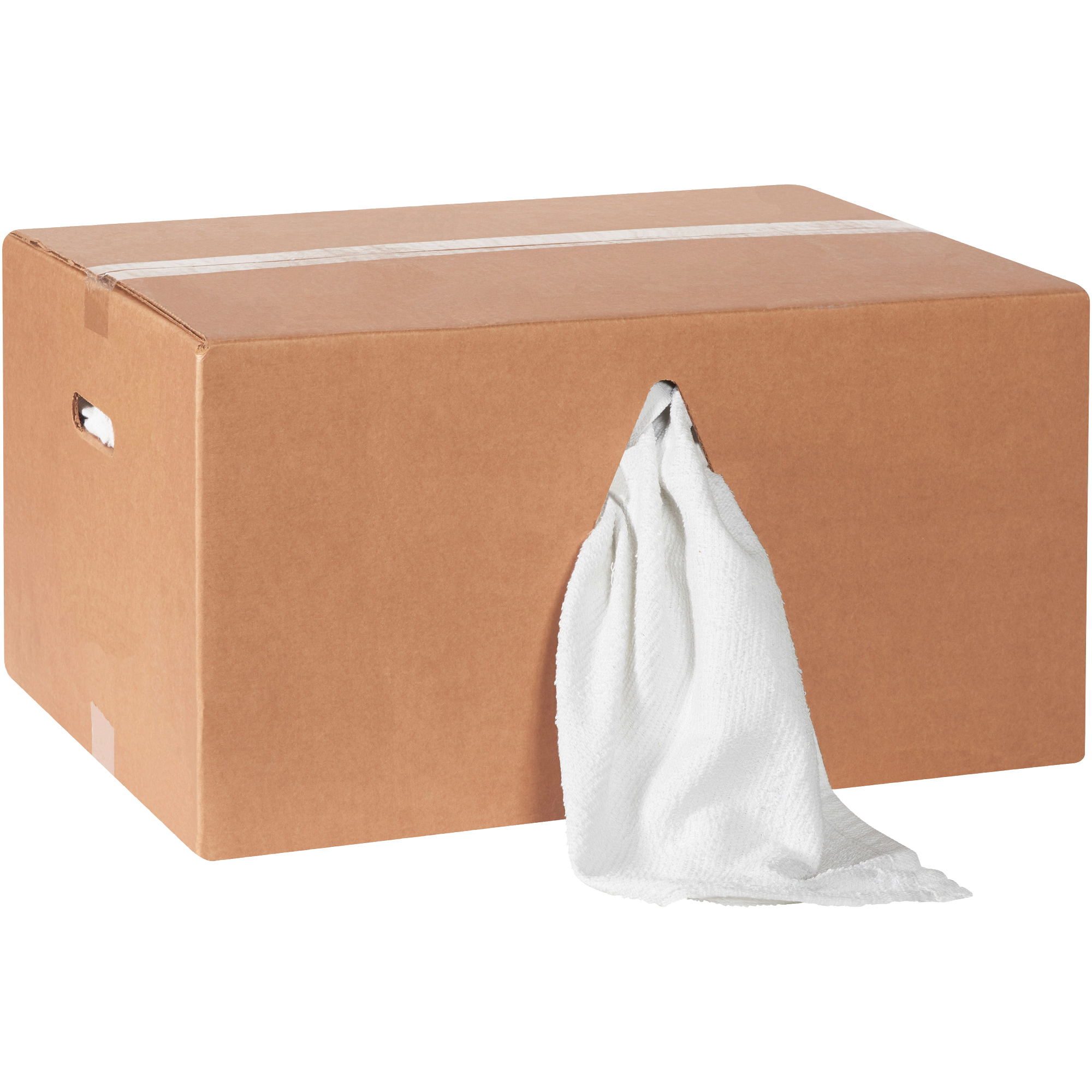 Box of Terry Cloth Rags, 14" x 17", White, 170/Case, 25 Lbs/Case