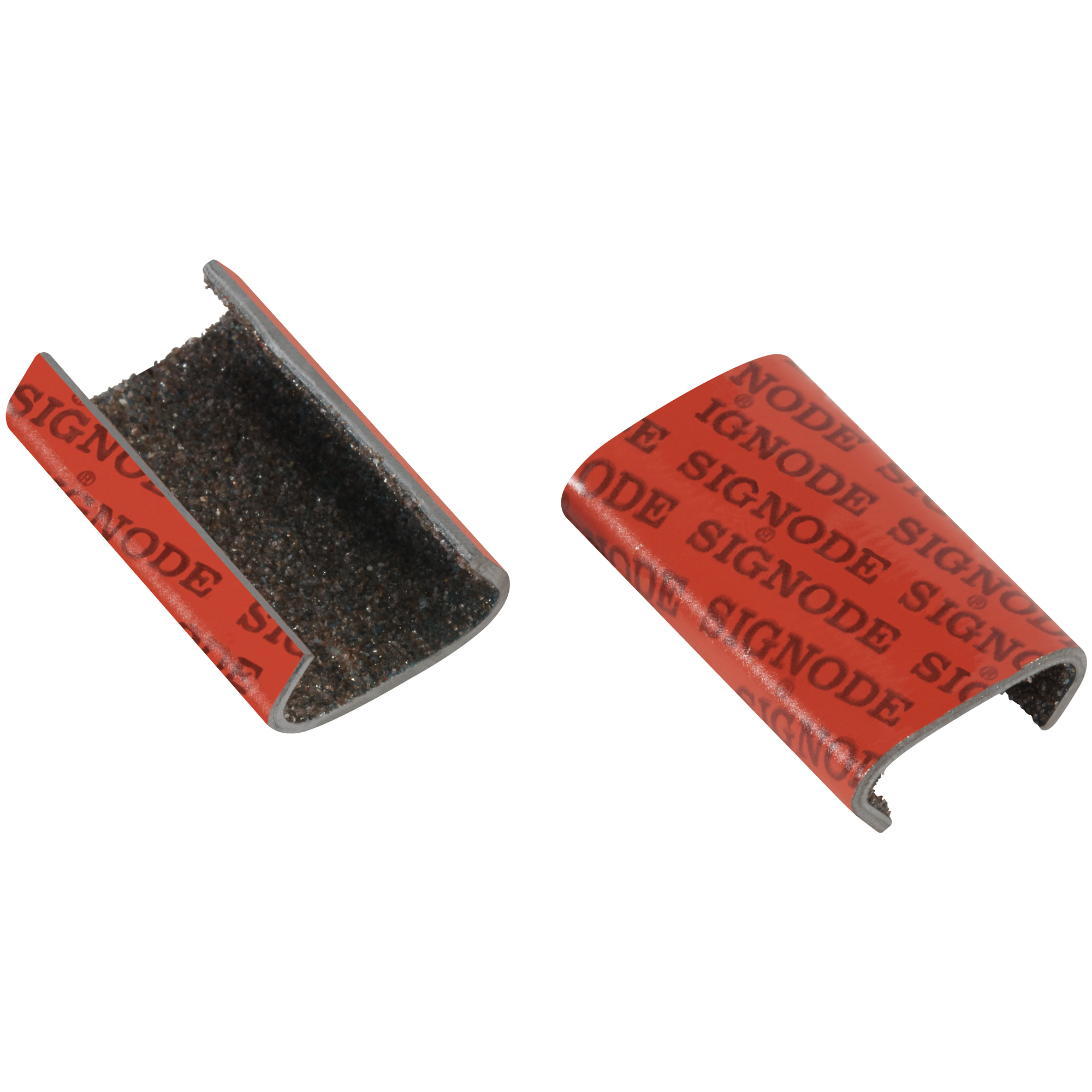 Signode® Sandpaper Open/Snap On Metal Poly Strapping Seal, 1/2", 1000/Case