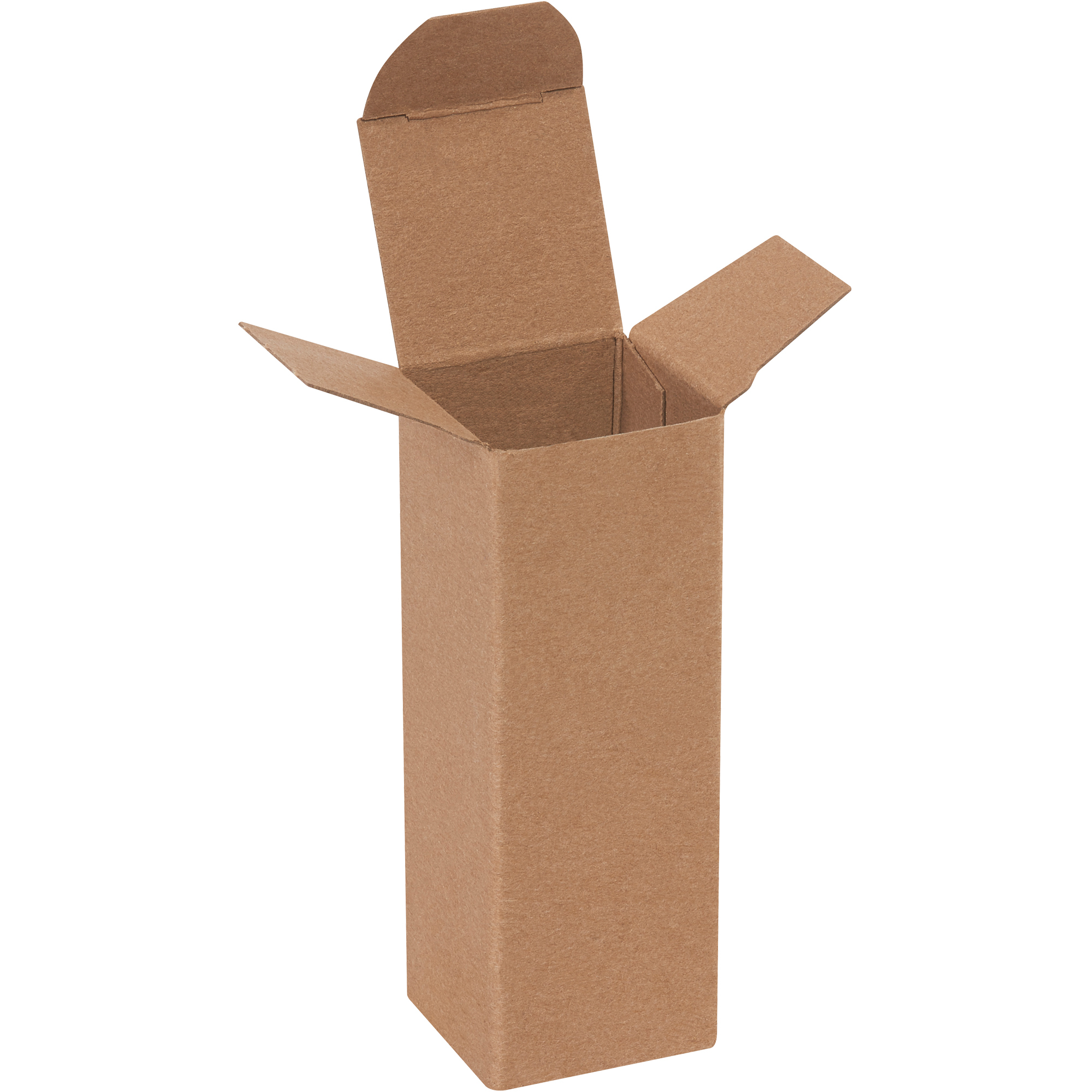Reverse Tuck Folding Cartons, 1 1/2" x 1 1/2" x 4", Kraft, 1000/Case