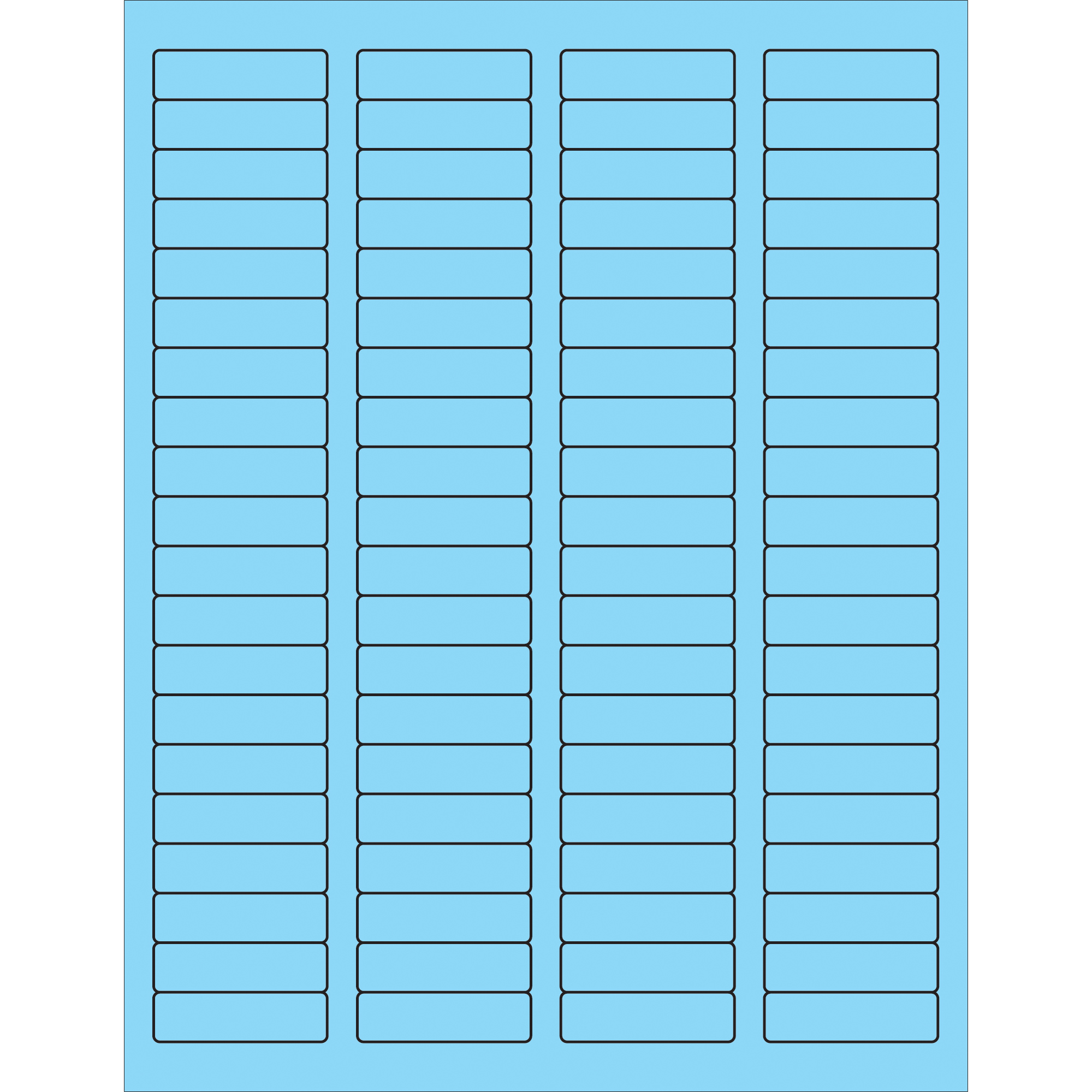 Tape Logic® Rectangle Laser Labels, 1 3/4" x 1/2", Pastel Blue, 8000/Case