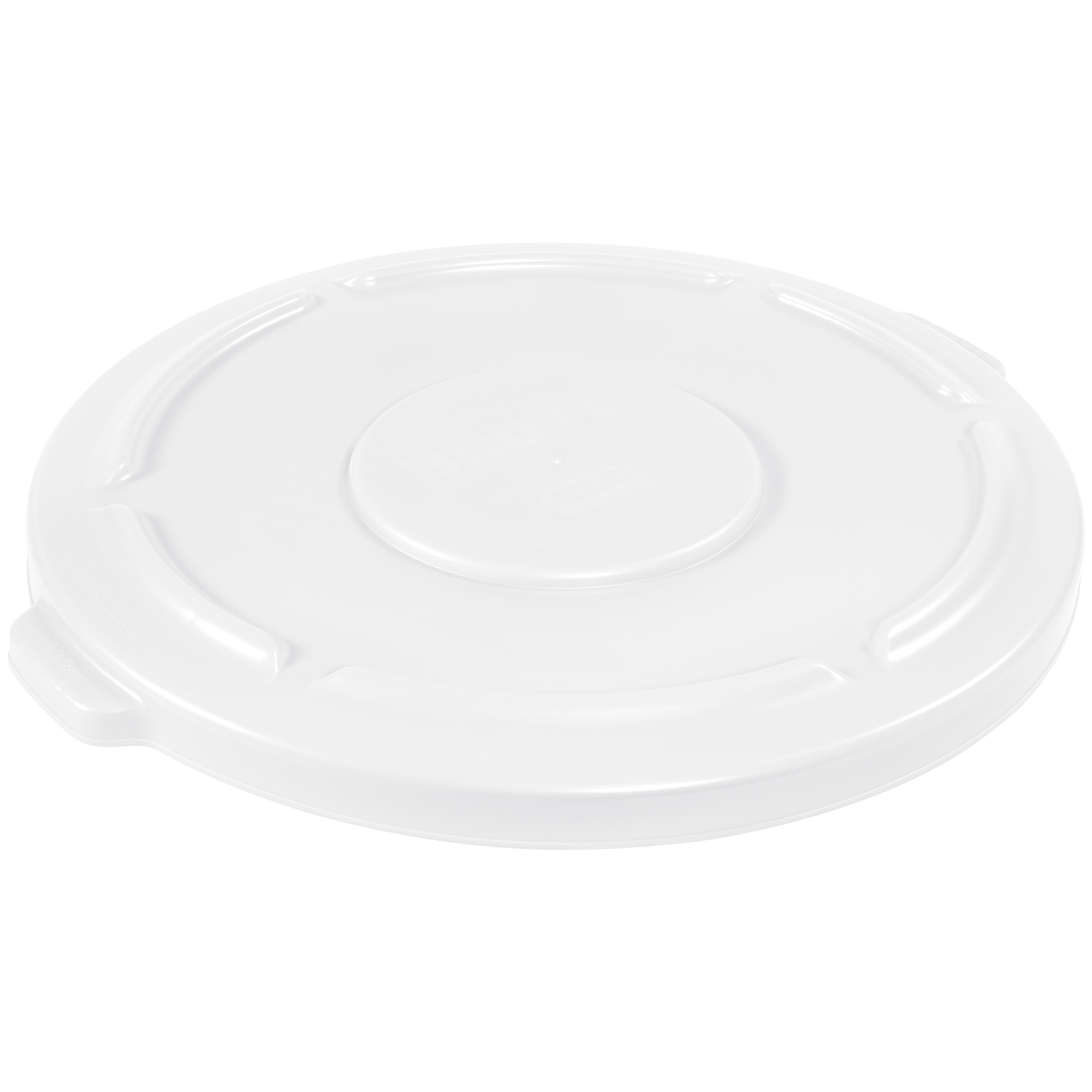 Rubbermaid® Brute® Flat Trash Can Lid, 55 Gallon, 2" x 27", White, 1/Each