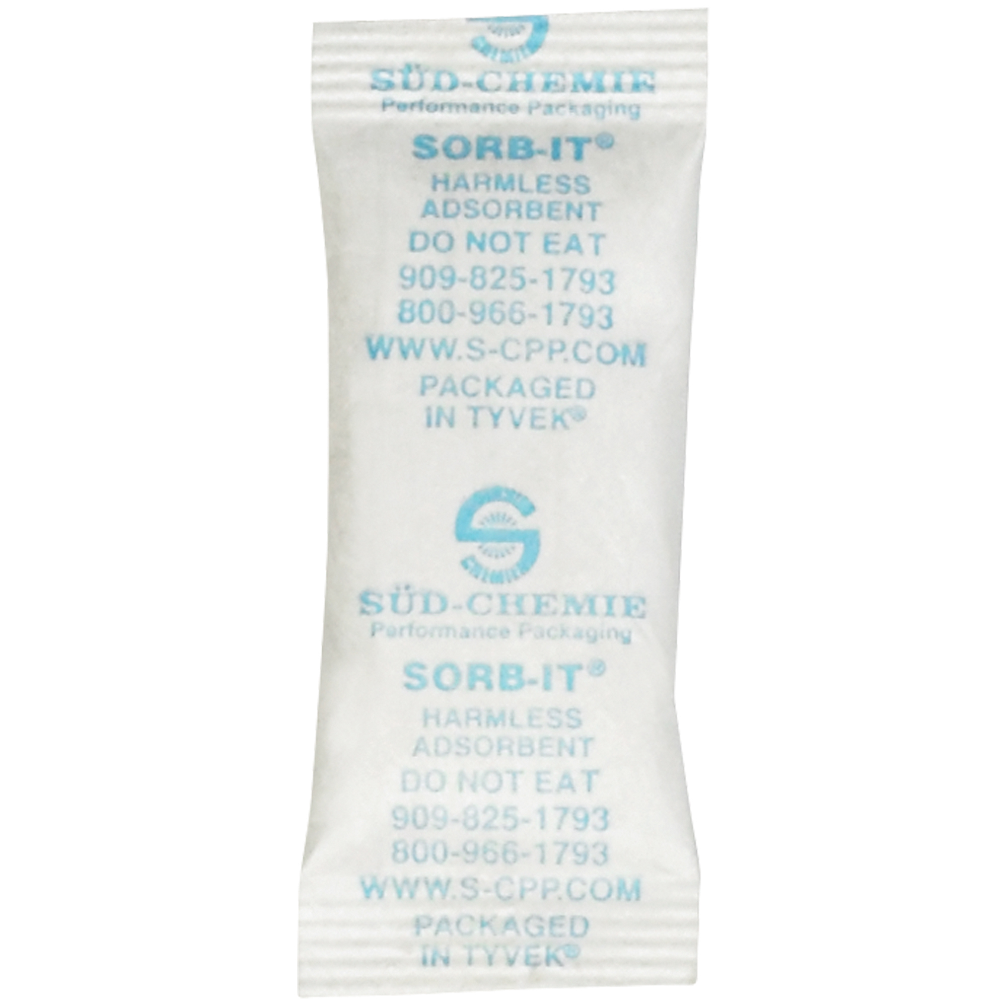 Silica Gel Packet, 7/8" x 2 1/8", White, 3000/Case