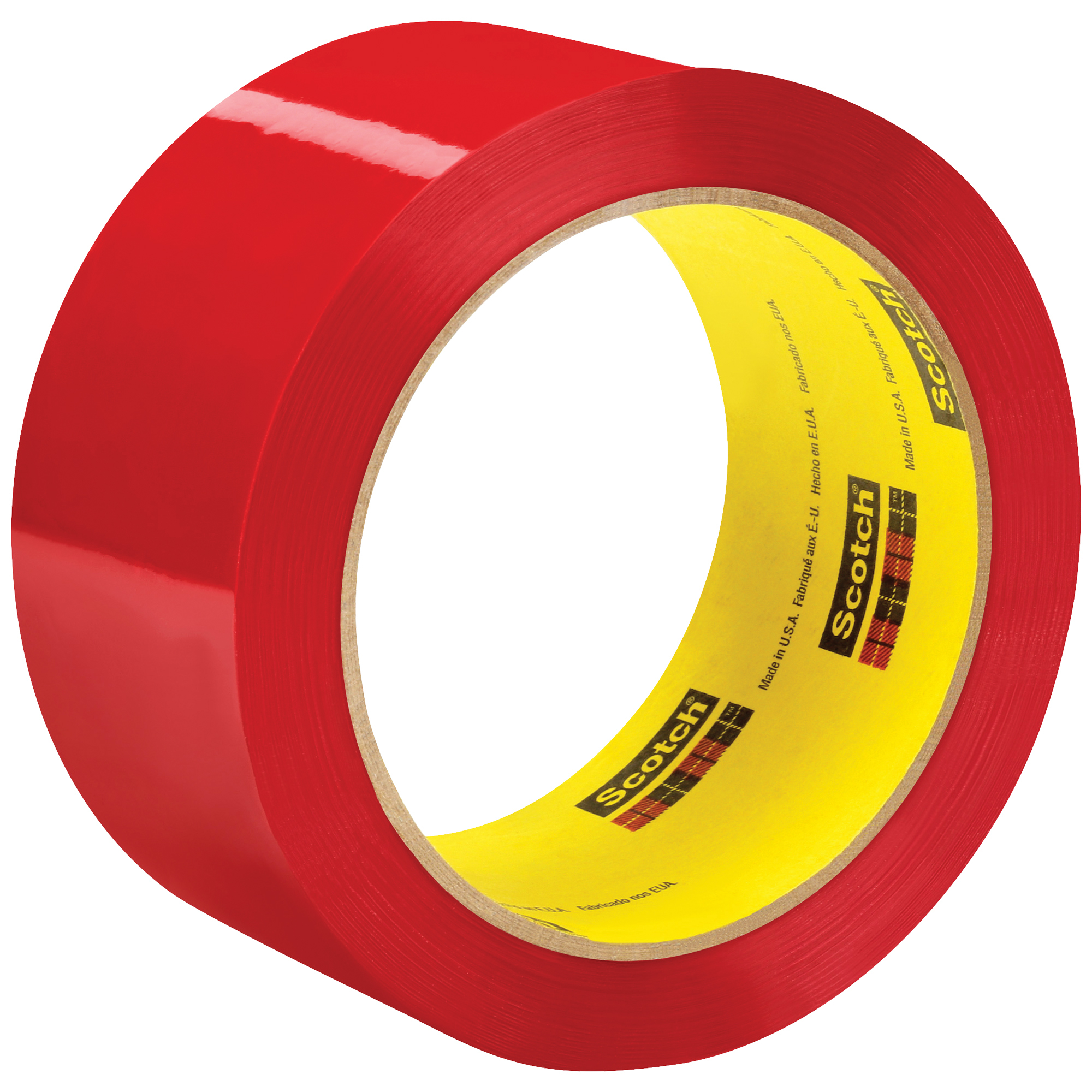 3M™ 373 Carton Sealing Tape, 2.5 Mil, 2" x 55 yds., Red, 36/Case