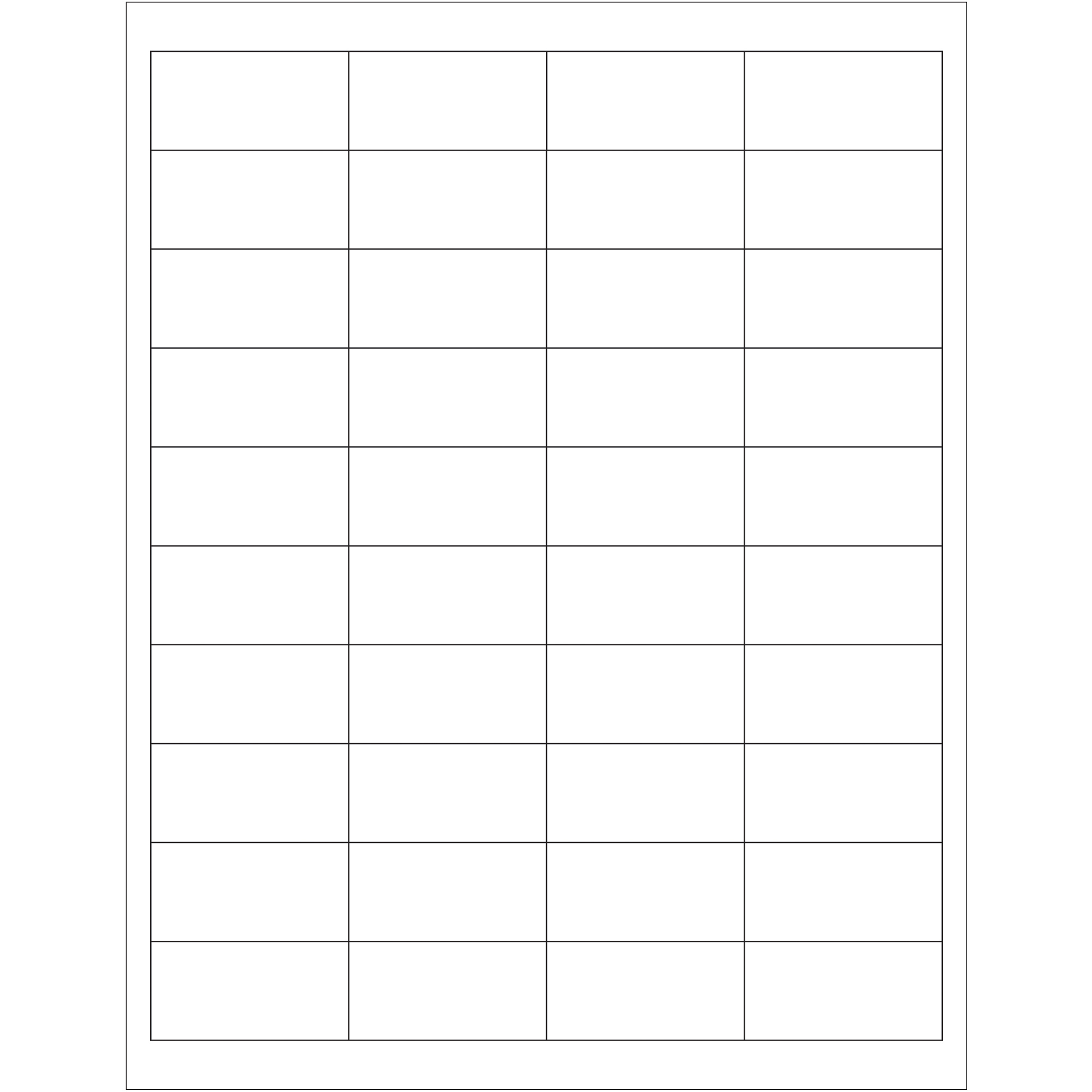 Tape Logic® Rectangular Laser Labels, 2" x 1", White, 4000/Case