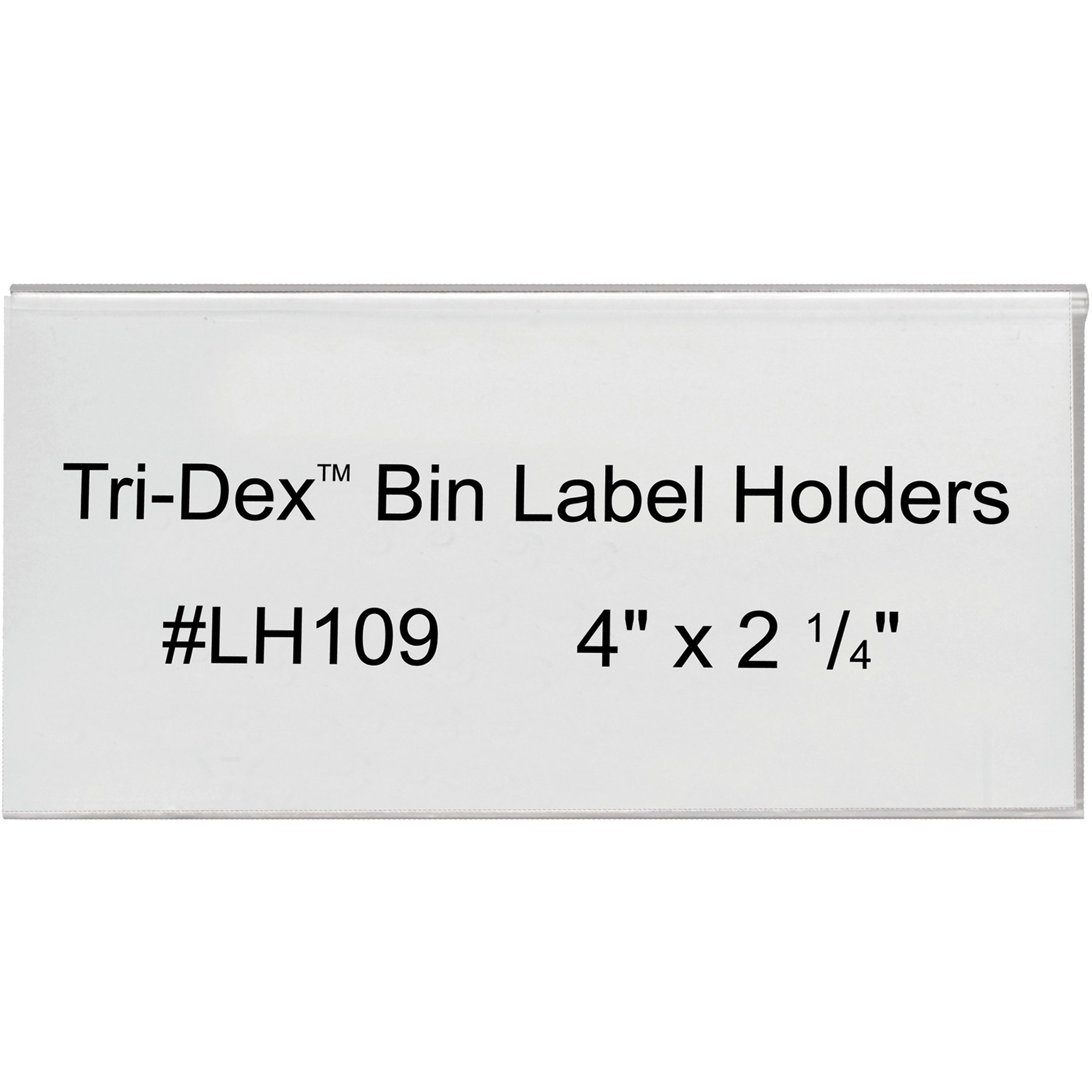 Tri-Dex™ Bin Label Holders, 4" x 2 1/4", Clear, 25/Case