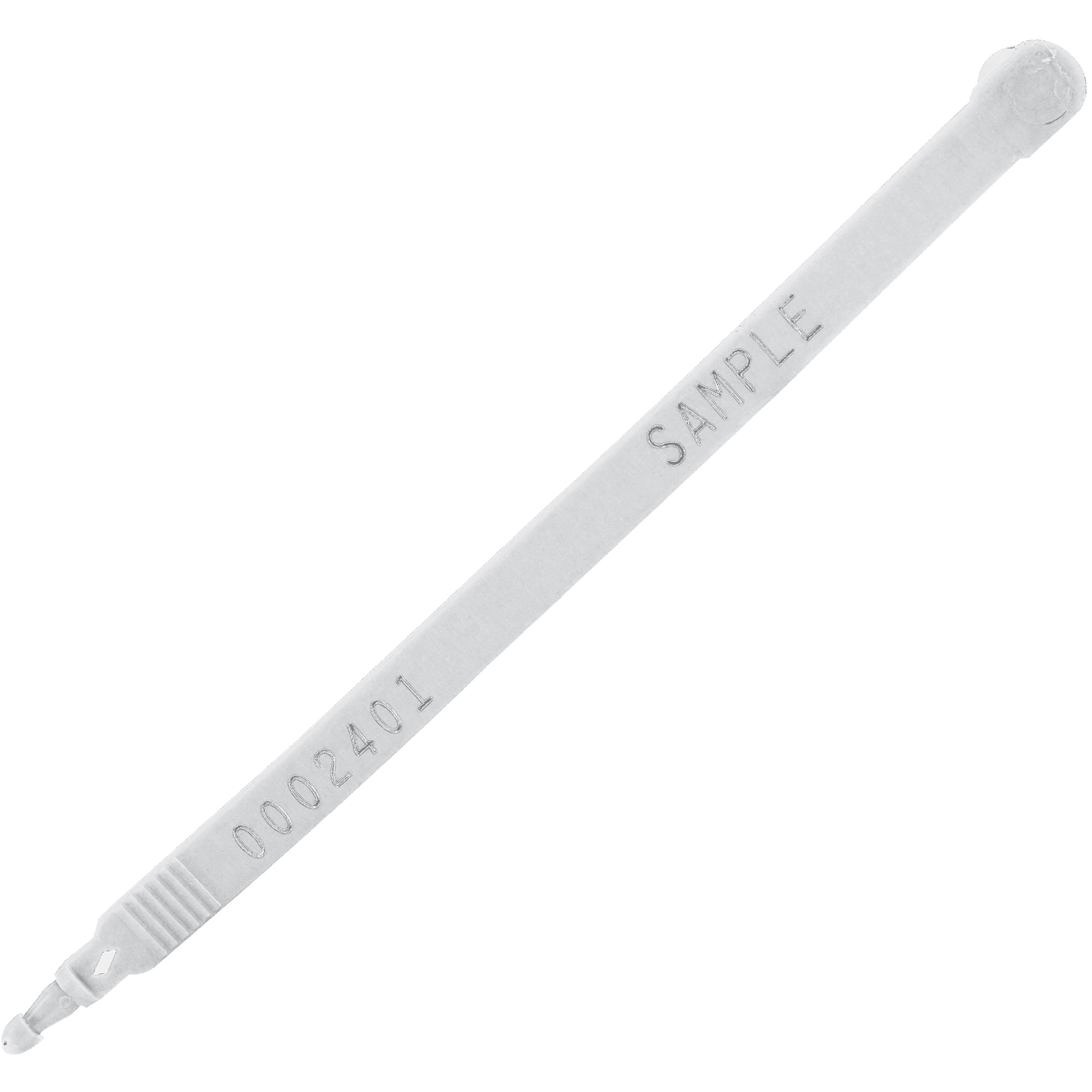 Plastic Truck Seals, 3/8" x 7 1/2", White, 100/Case