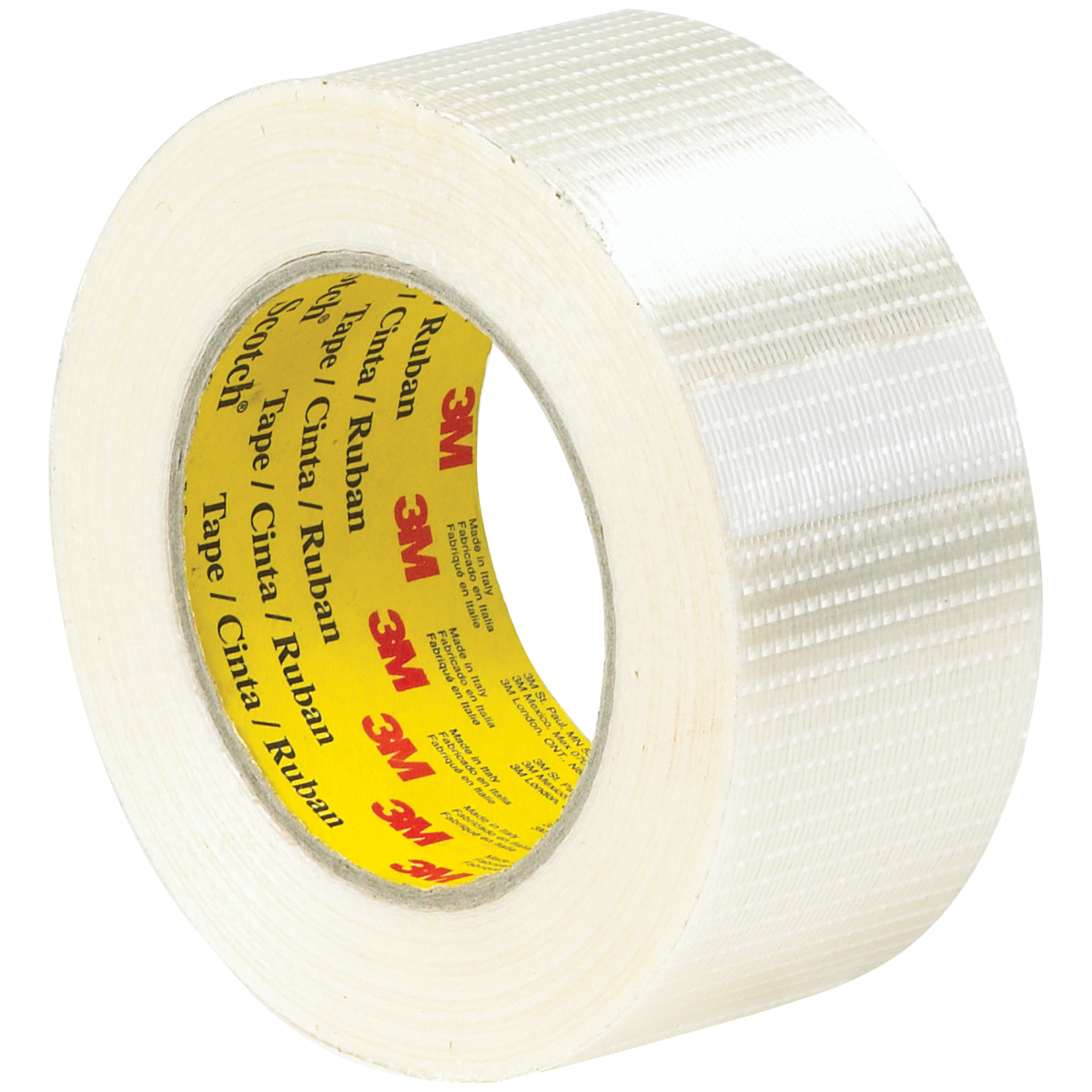 3M™ 8959 Bi-Directional Strapping Tape, 5.7 Mil, 2" x 55 yds., Clear, 3/Case