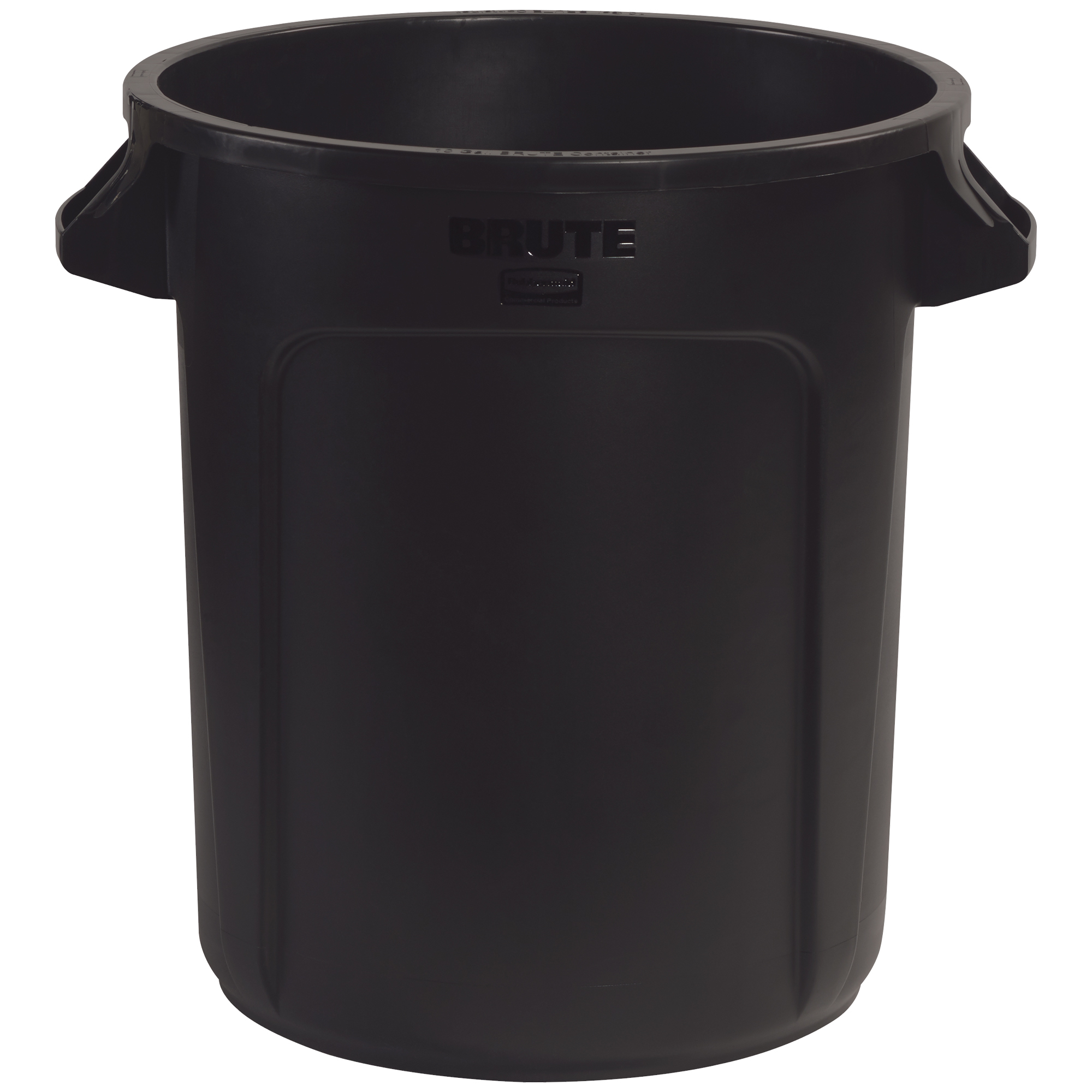 Rubbermaid® Brute® Trash Can, 10 Gallon, 17" x 16", Black, 1/Each