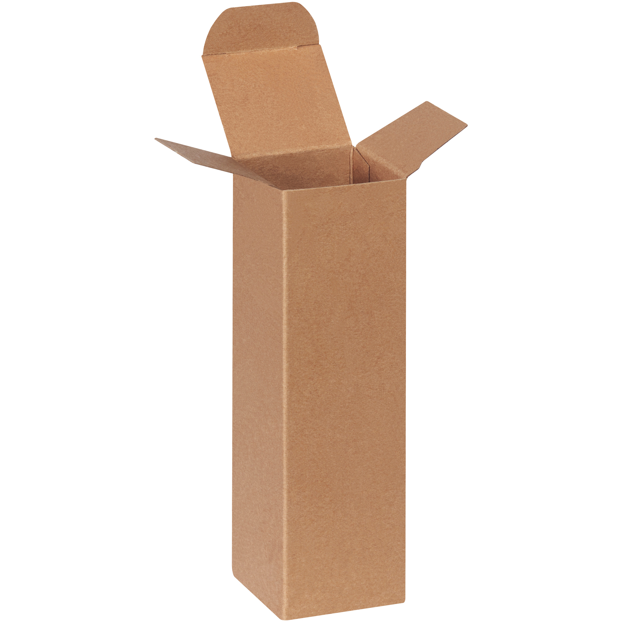 Reverse Tuck Folding Cartons, 2" x 2" x 7", Kraft, 500/Case