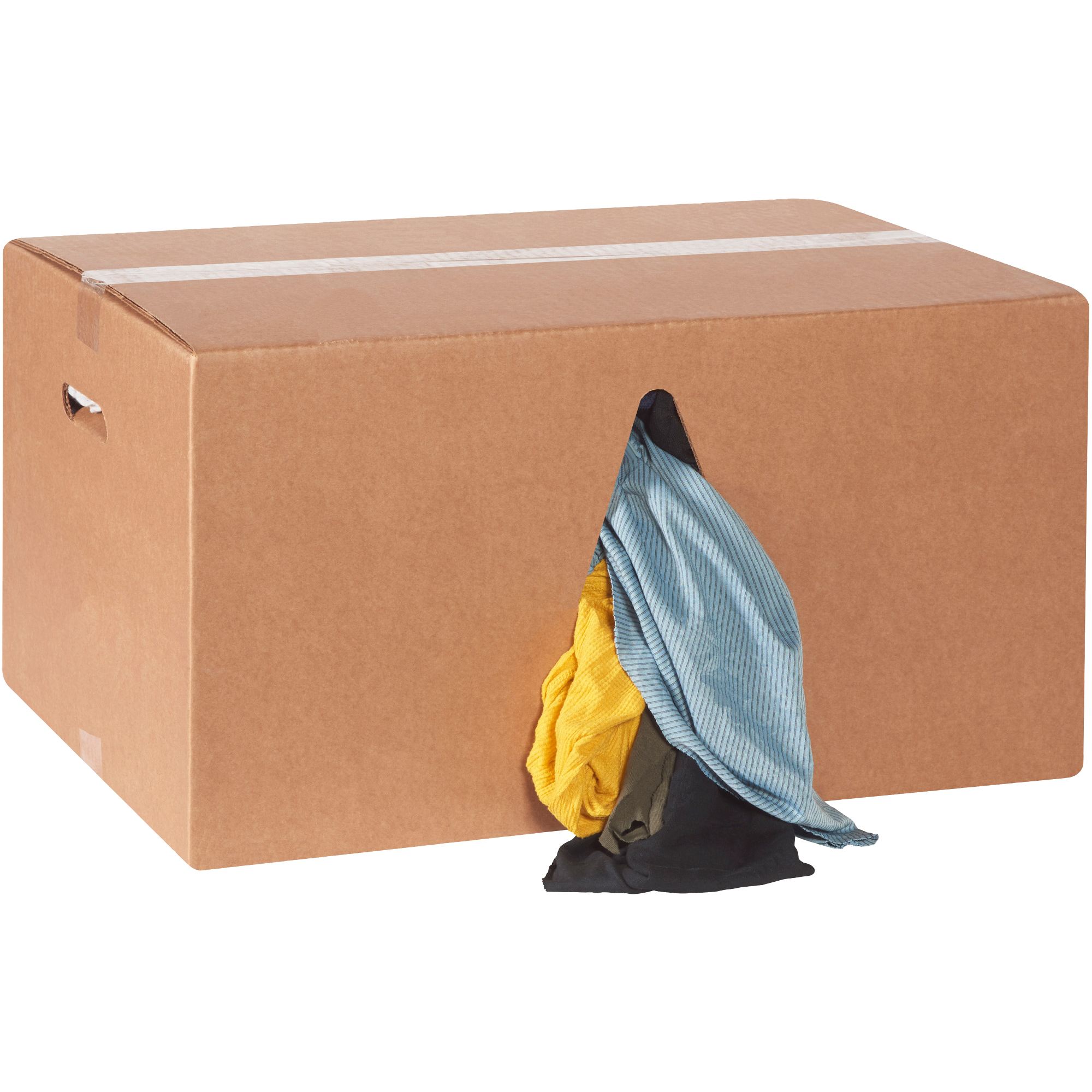 Box of Colored T-Shirt Rags, Assorted, 220/Case, 25 Lbs/Case