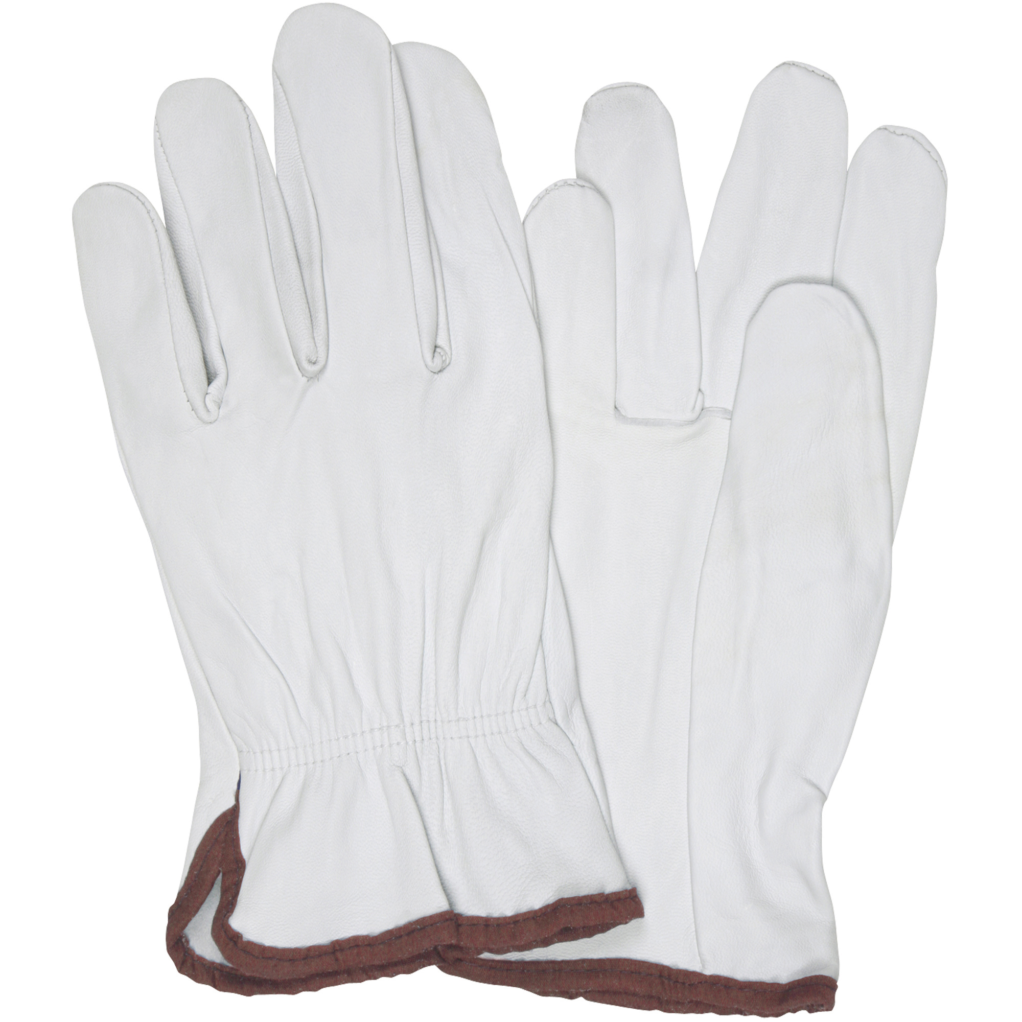 Goatskin Leather Drivers Gloves, Medium, White, 3 Pairs/Case