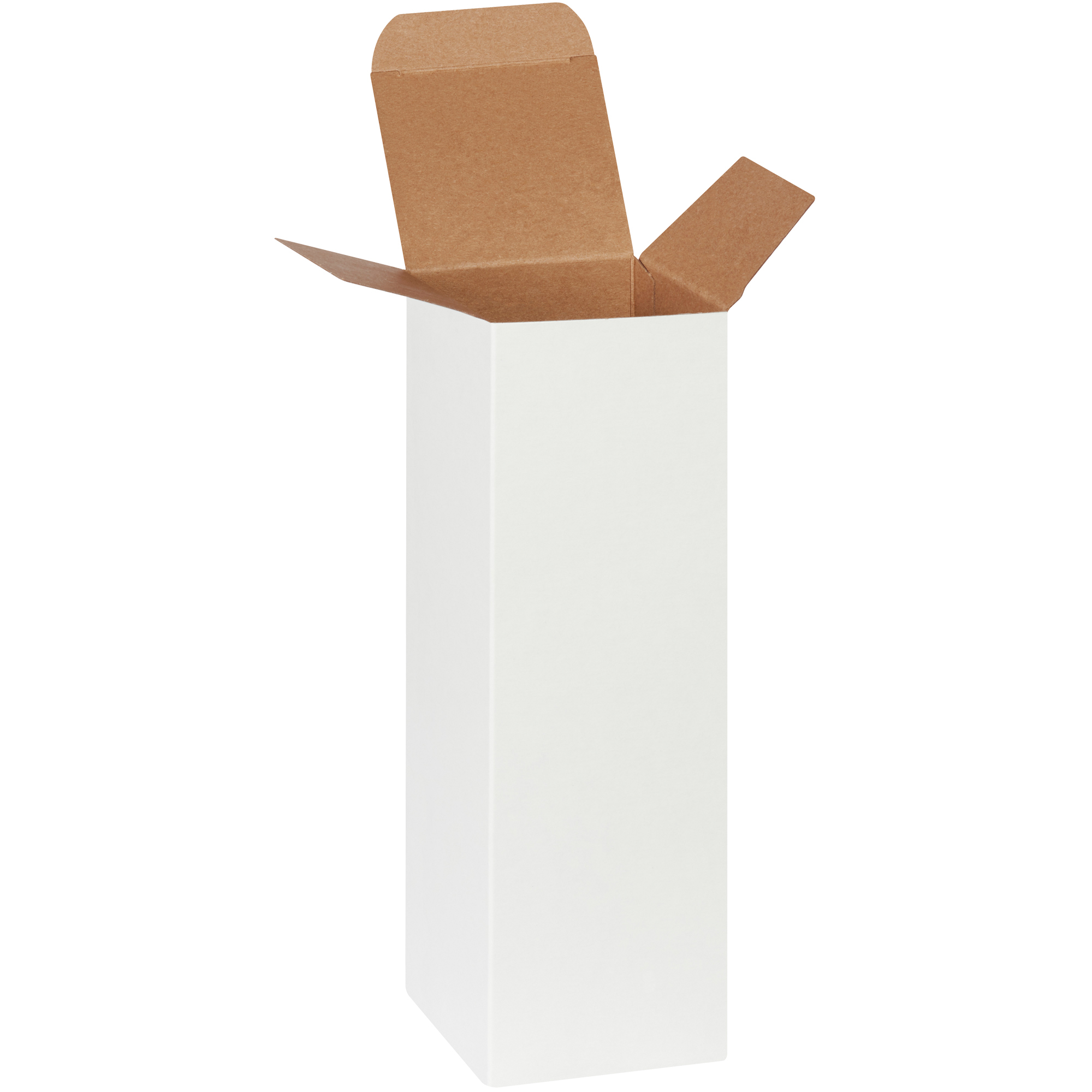 Reverse Tuck Folding Cartons, 3" x 3" x 10", White, 250/Case
