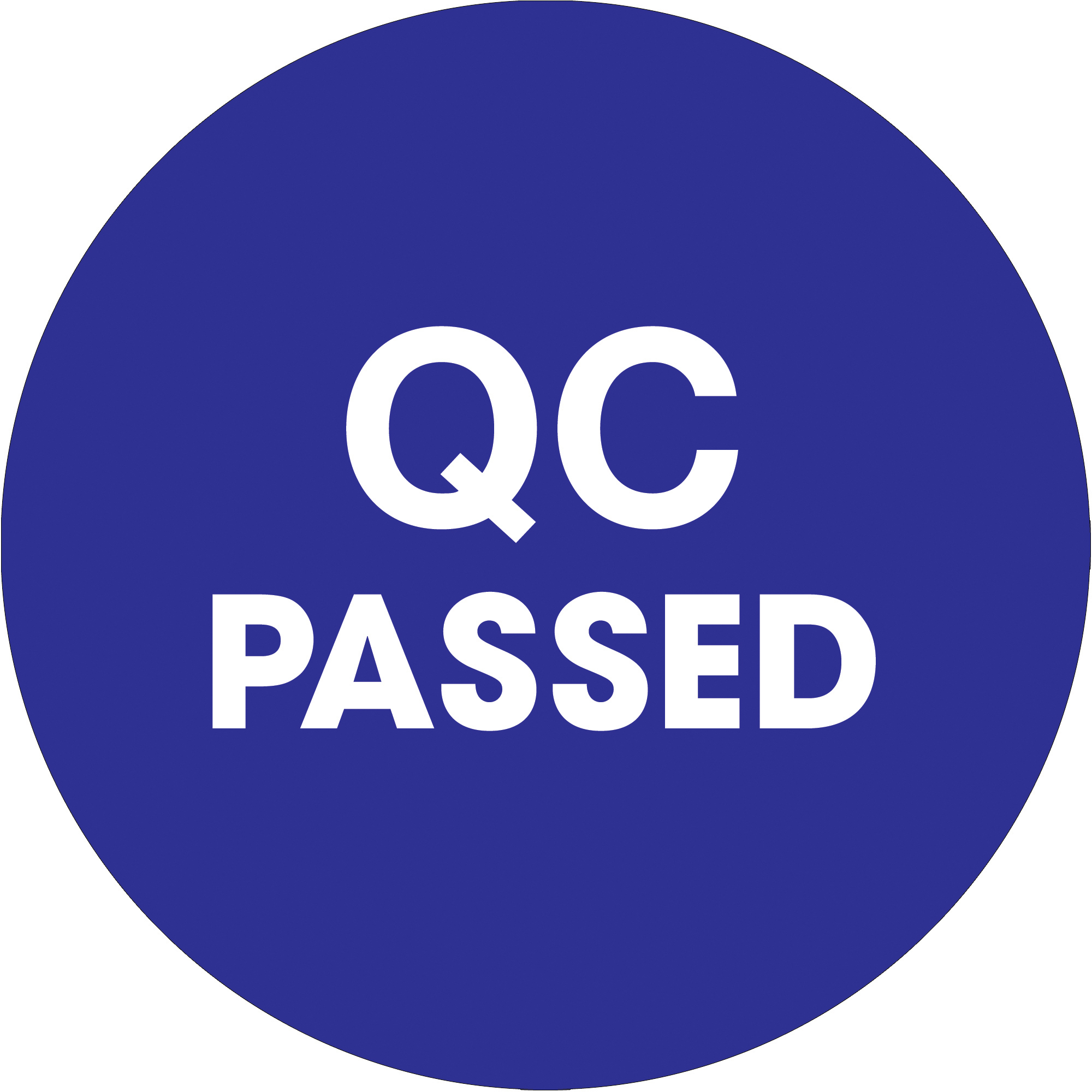 Tape Logic® Labels, "QC Passed", 2" Circle, Blue, 500/Roll