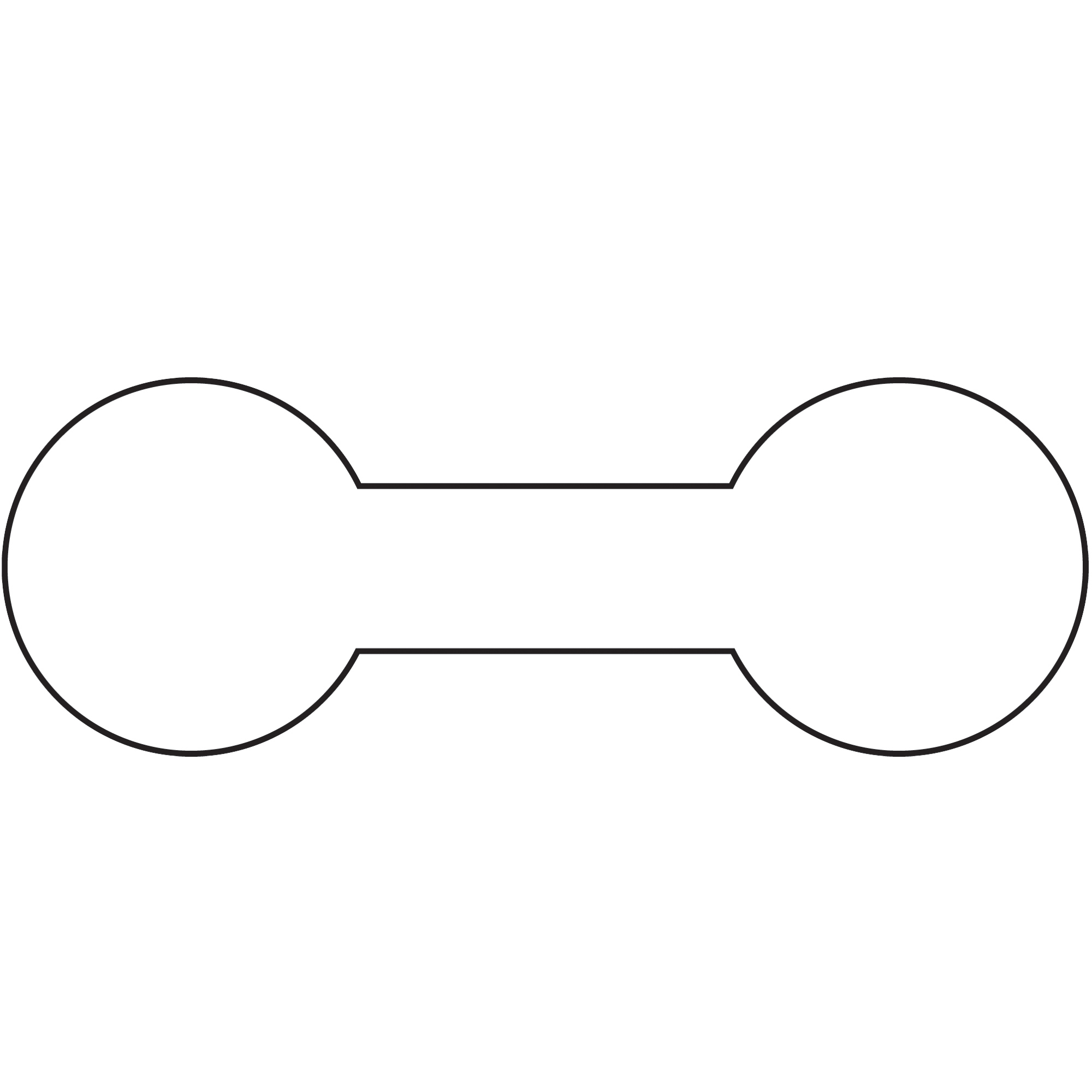 Merchandise Tags, Barbell Shape, 7/16" x 1 5/16", White, 1000/Case