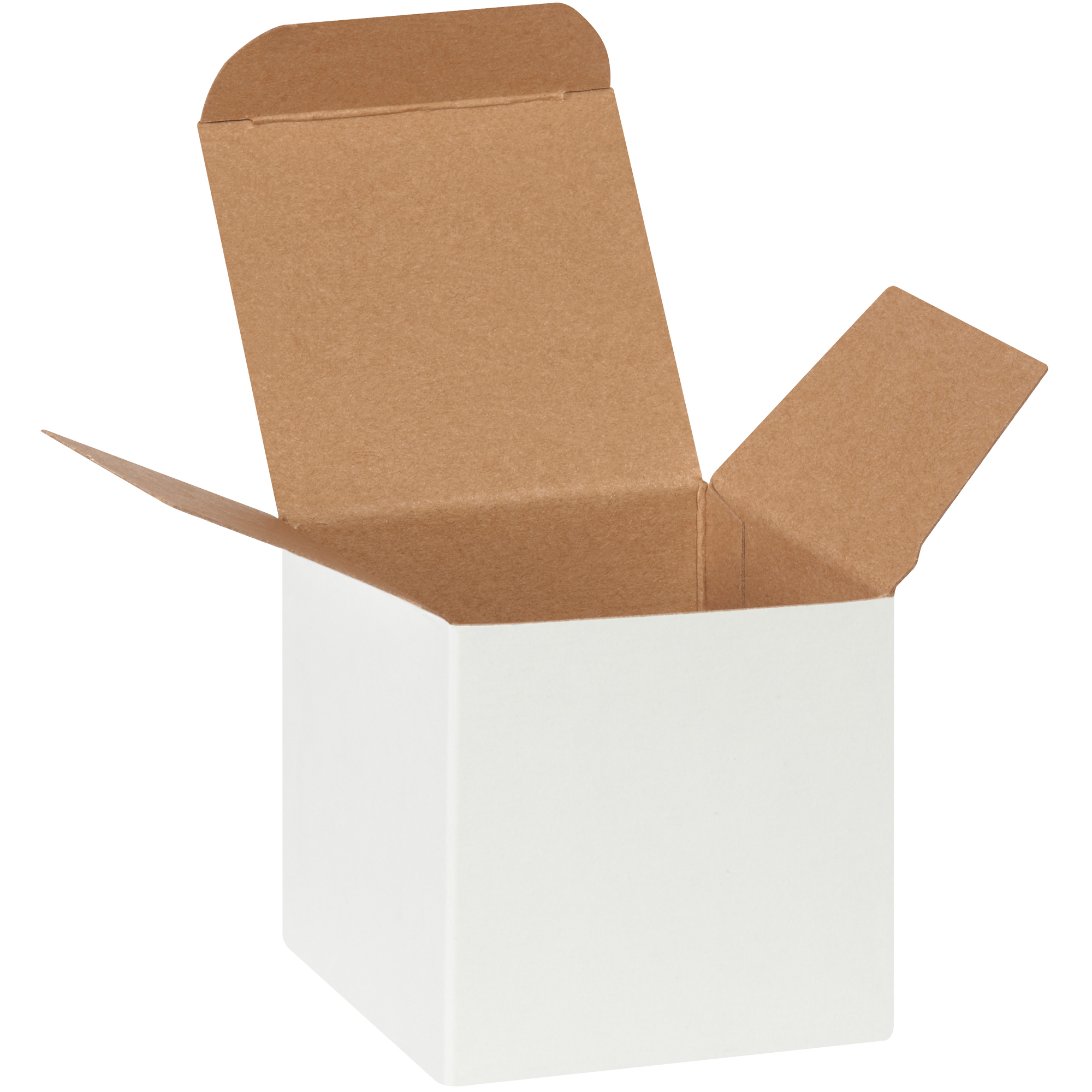 Reverse Tuck Folding Cartons, 3" x 3" x 3", White, 250/Case