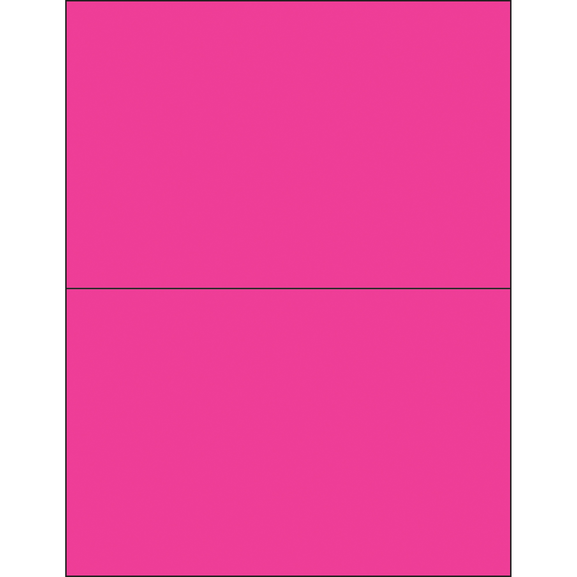 Tape Logic® Rectangle Laser Labels, 8 1/2" x 5 1/2", Fluorescent Pink, 200/Case